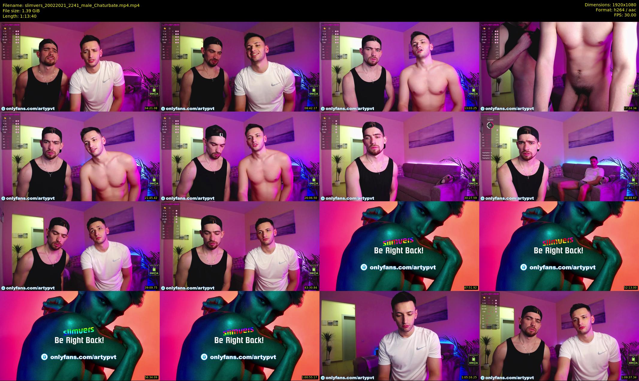 slimvers — 74 minute Chaturbate male cam show recording, 1080p, Feb 20, 2021