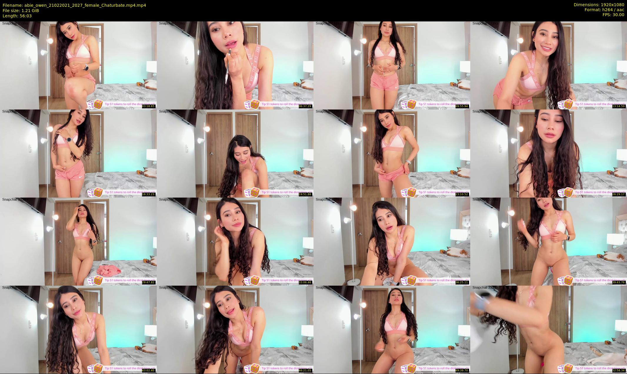abie_owen — 57 minute Chaturbate female cam show recording, 1080p, Feb 21, 2021