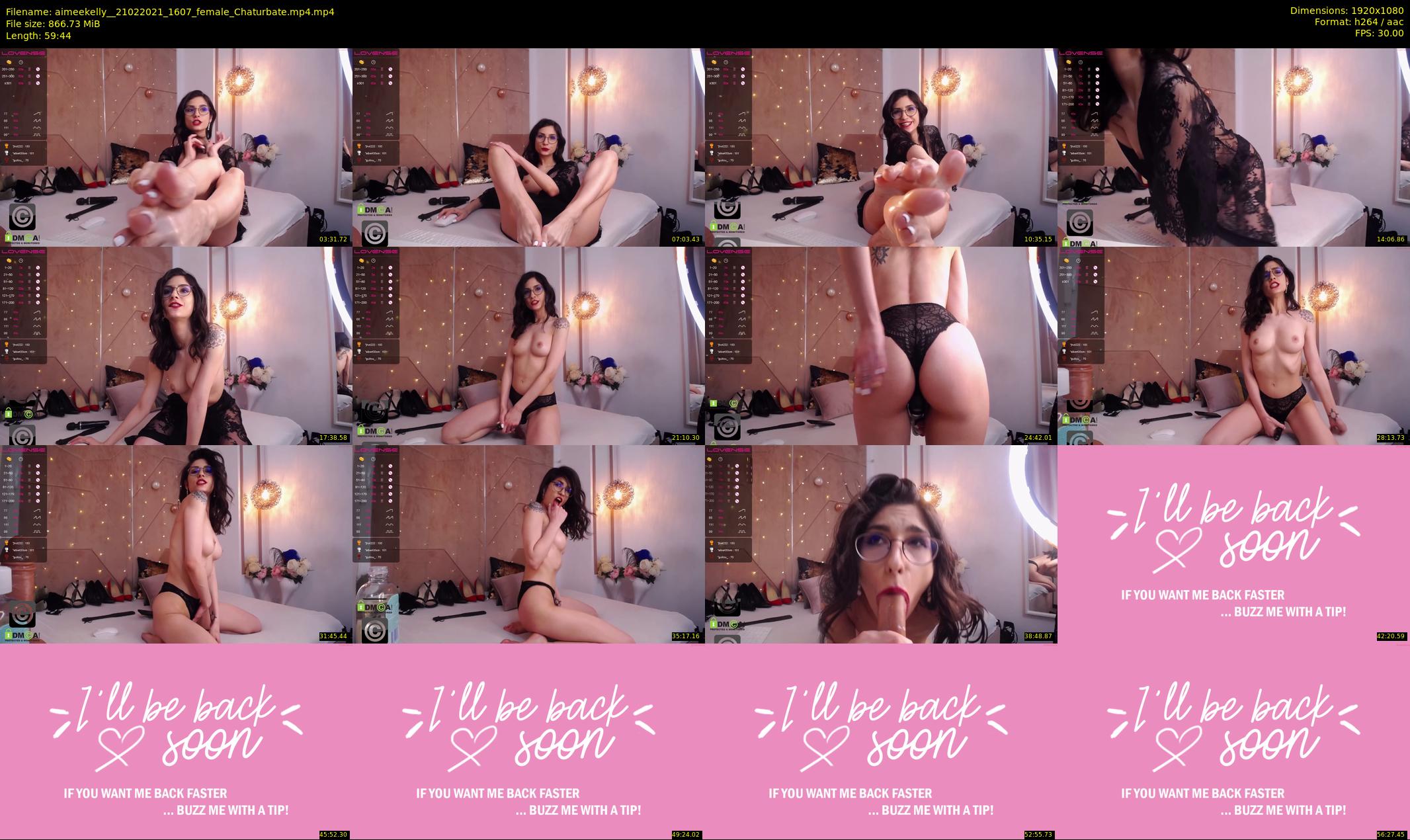 aimeekelly_ — 60 minute Chaturbate female cam show recording, 1080p, Feb 21, 2021
