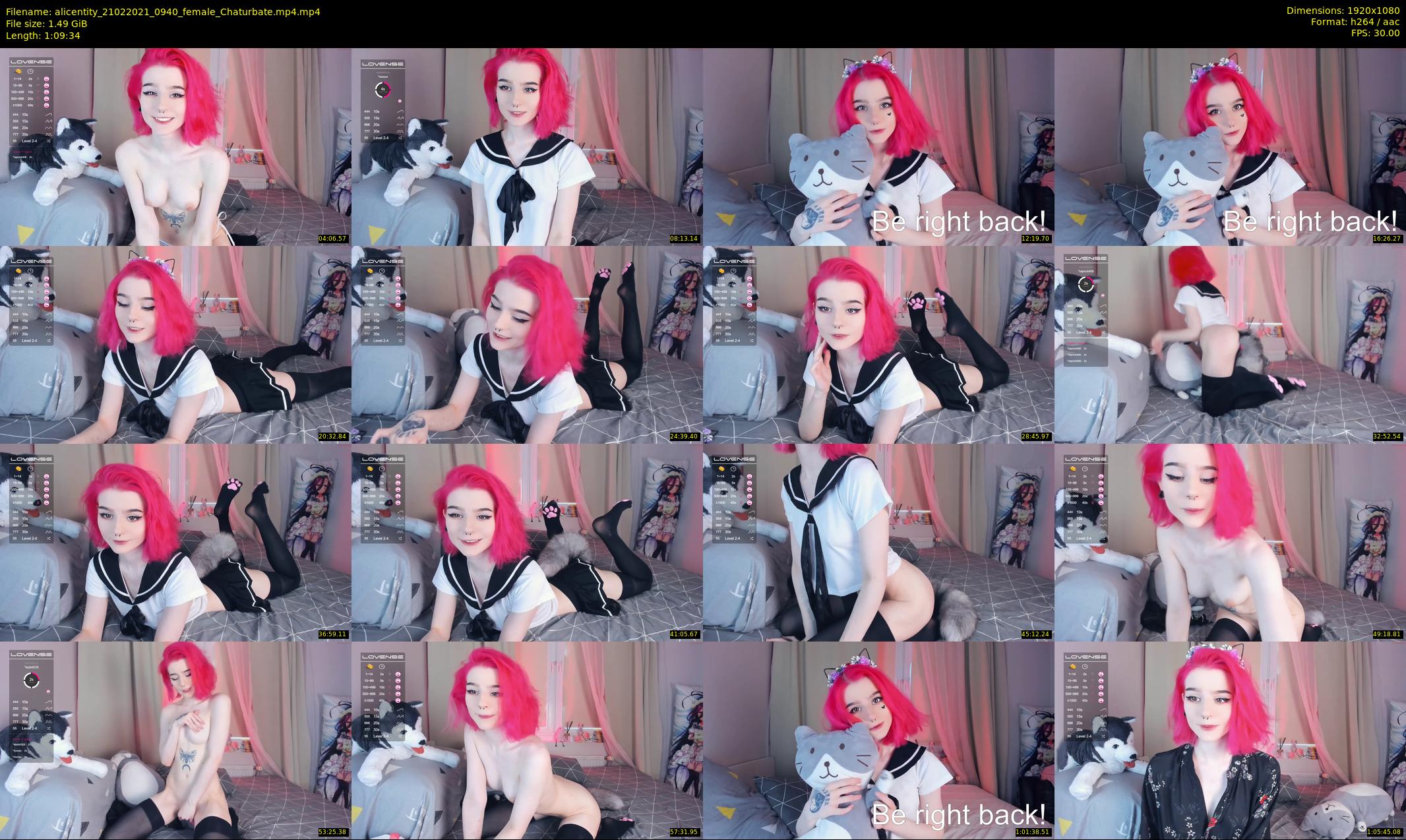 alicentity — 70 minute Chaturbate female cam show recording, 1080p, Feb 21, 2021
