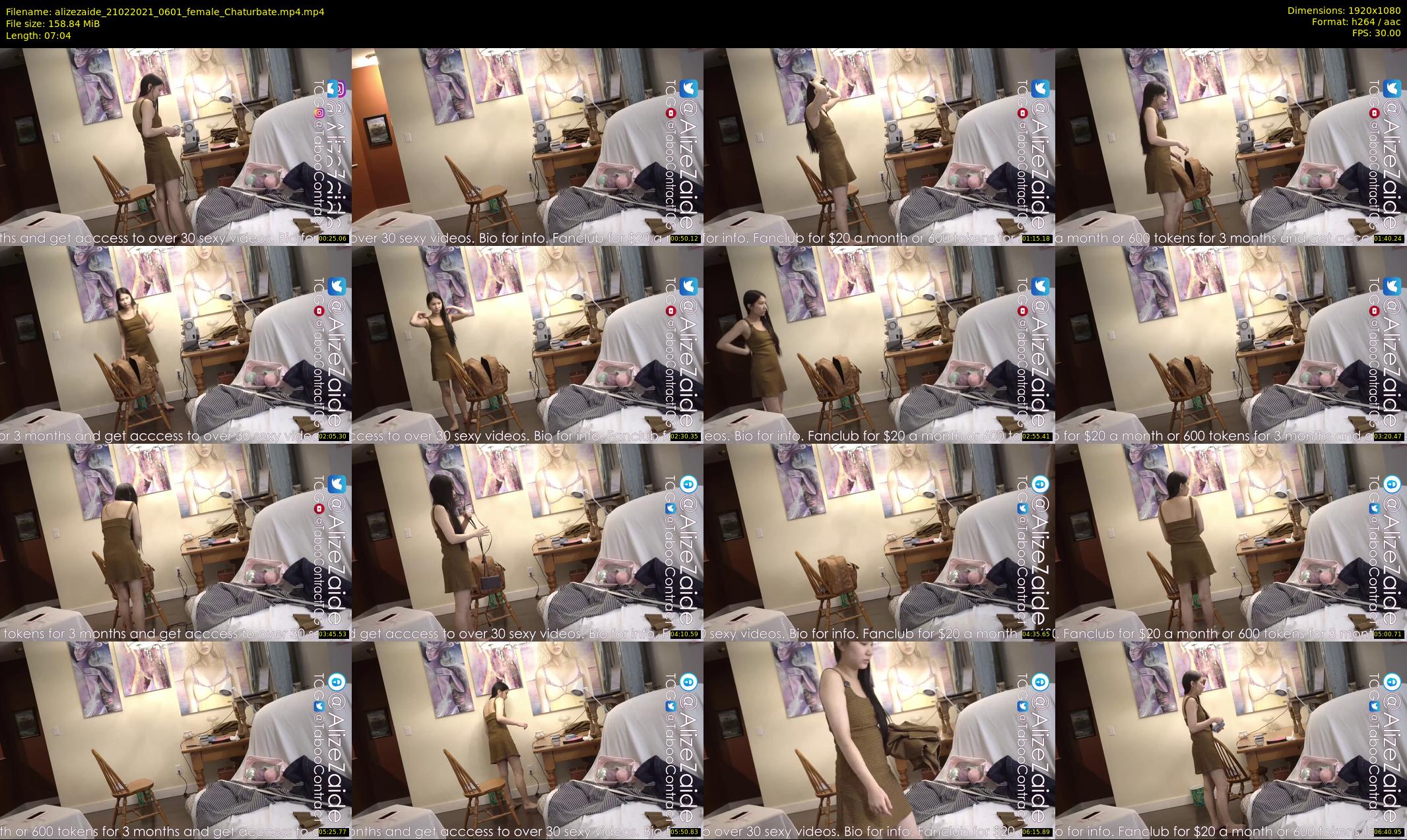 alizezaide — 8 minute Chaturbate female cam show recording, 1080p, Feb 21, 2021