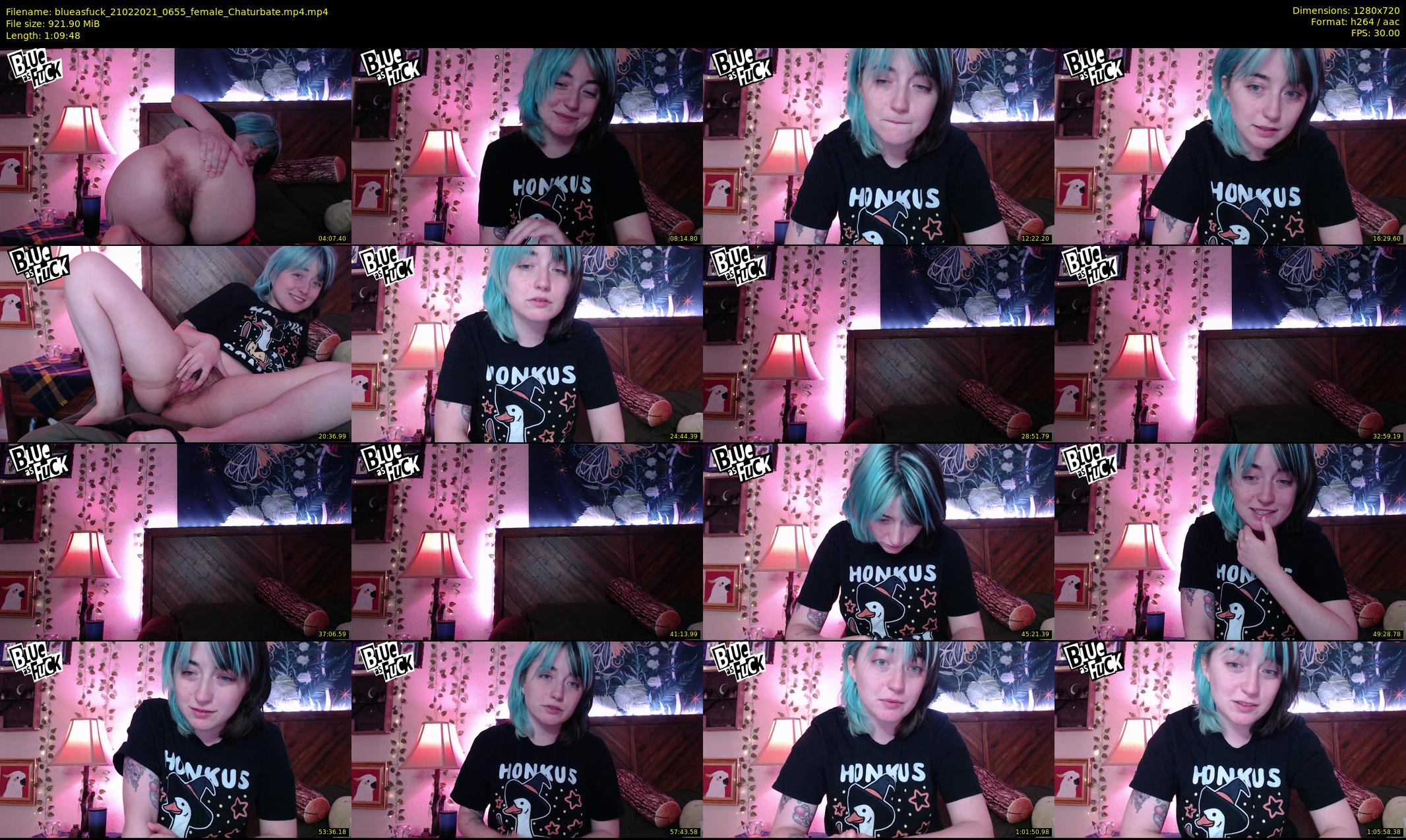 blueasfuck — 70 minute Chaturbate female cam show recording, 720p, Feb 21, 2021