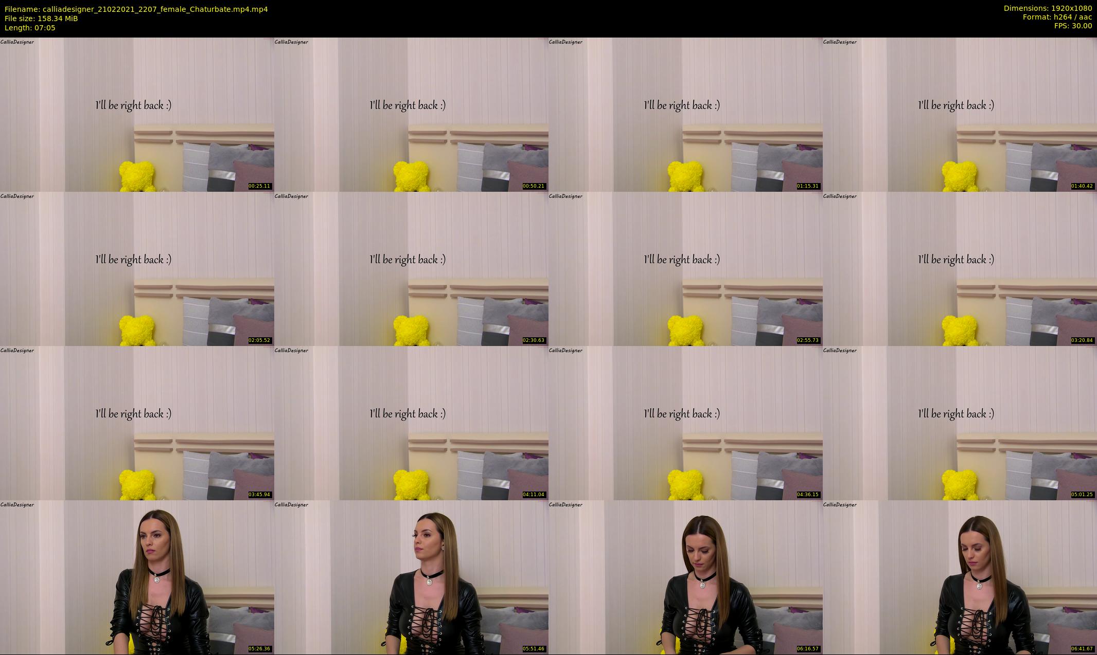 calliadesigner — 8 minute Chaturbate female cam show recording, 1080p, Feb 21, 2021