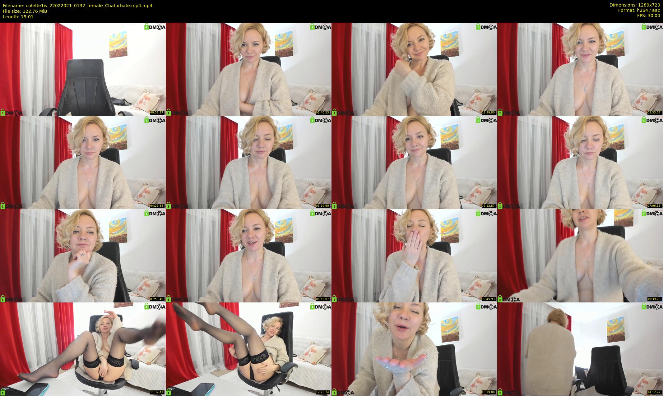 colette1w — 16 minute Chaturbate female cam show recording, 720p, Feb 22, 2021