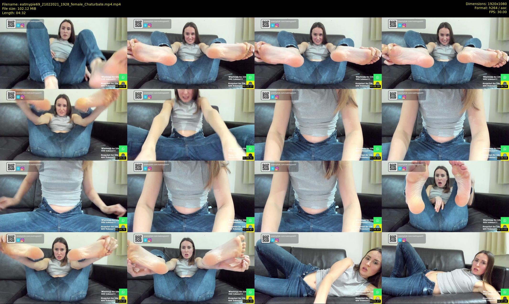 eatmypie69 — 5 minute Chaturbate female cam show recording, 1080p, Feb 21, 2021