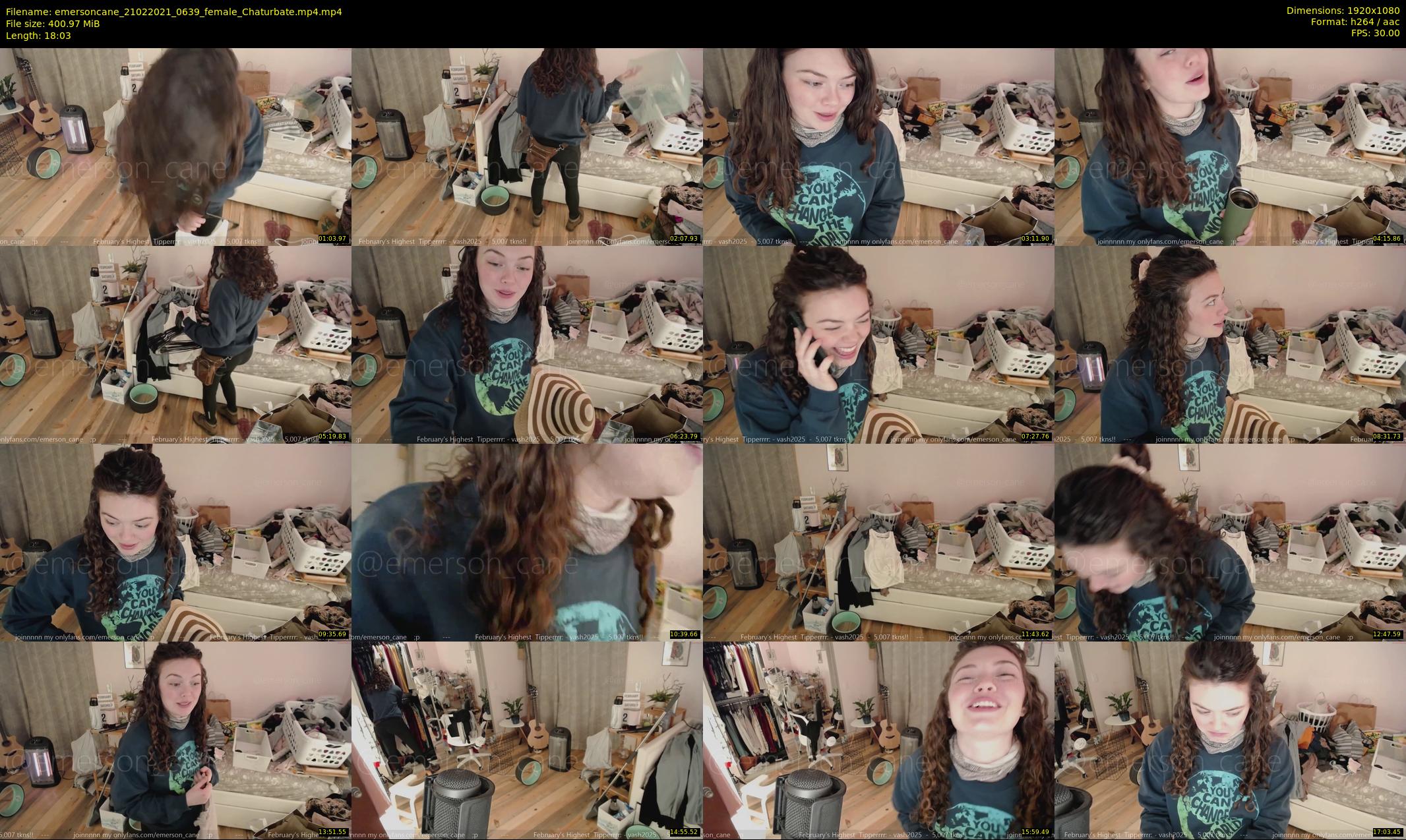 emersoncane — 19 minute Chaturbate female cam show recording, 1080p, Feb 21, 2021