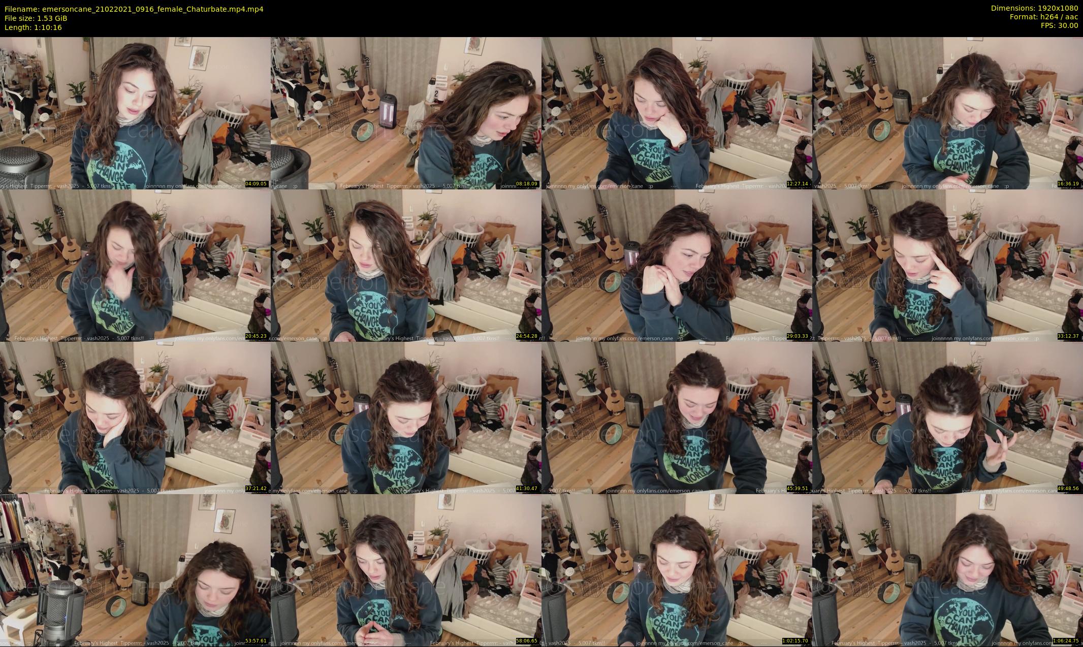 emersoncane — 71 minute Chaturbate female cam show recording, 1080p, Feb 21, 2021