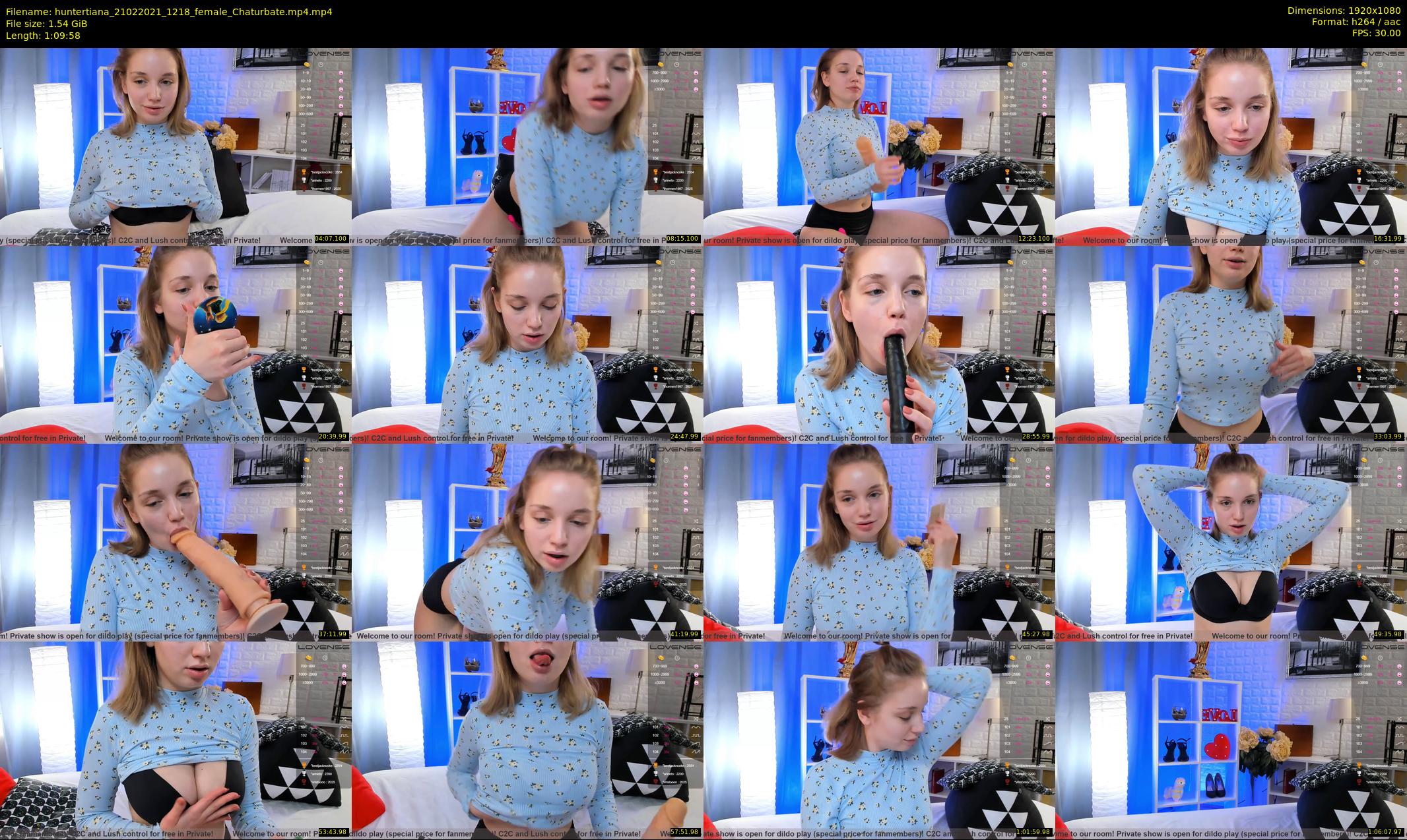 huntertiana — 70 minute Chaturbate female cam show recording, 1080p, Feb 21, 2021