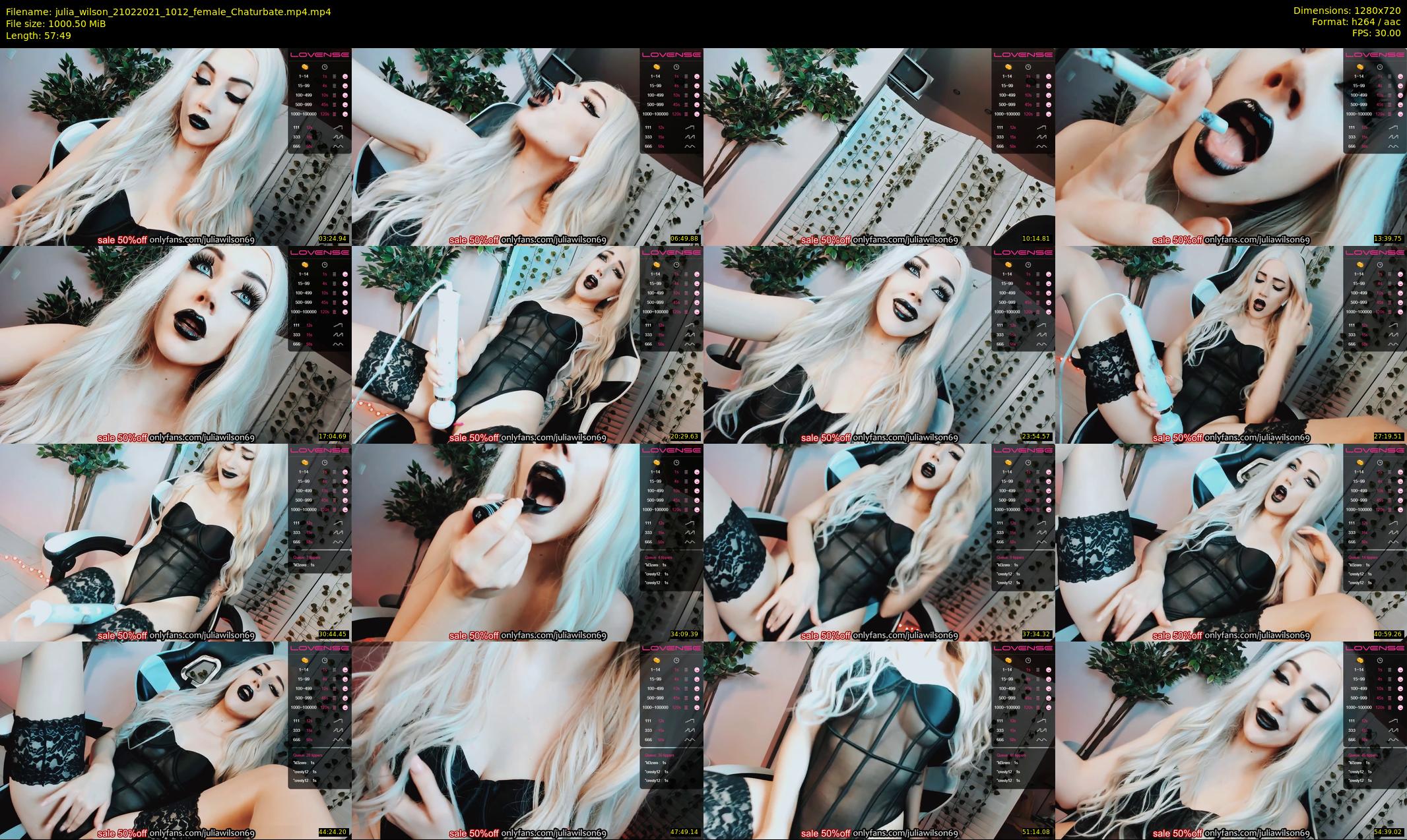 julia_wilson — 58 minute Chaturbate female cam show recording, 720p, Feb 21, 2021