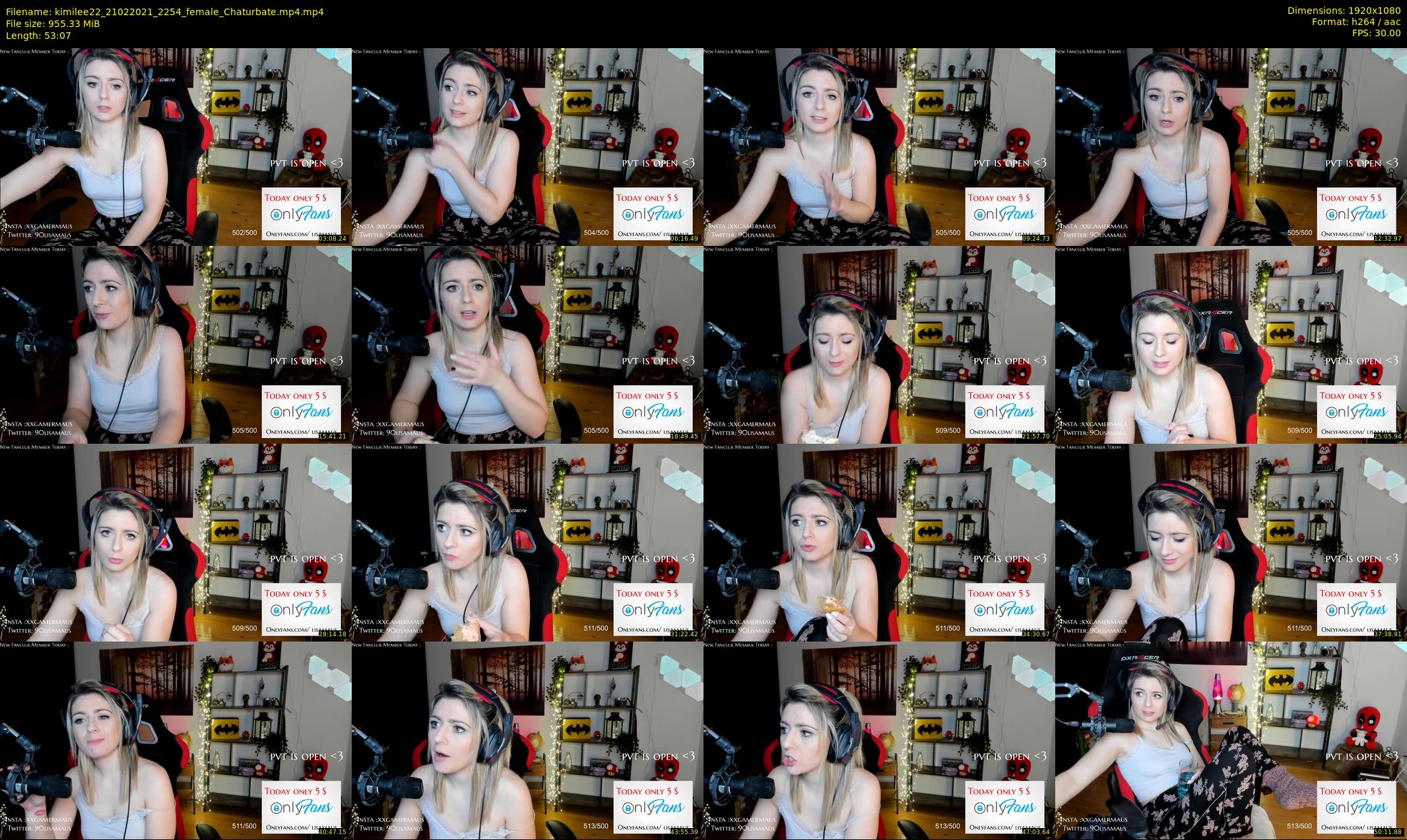 kimilee22 — 54 minute Chaturbate female cam show recording, 1080p, Feb 21, 2021
