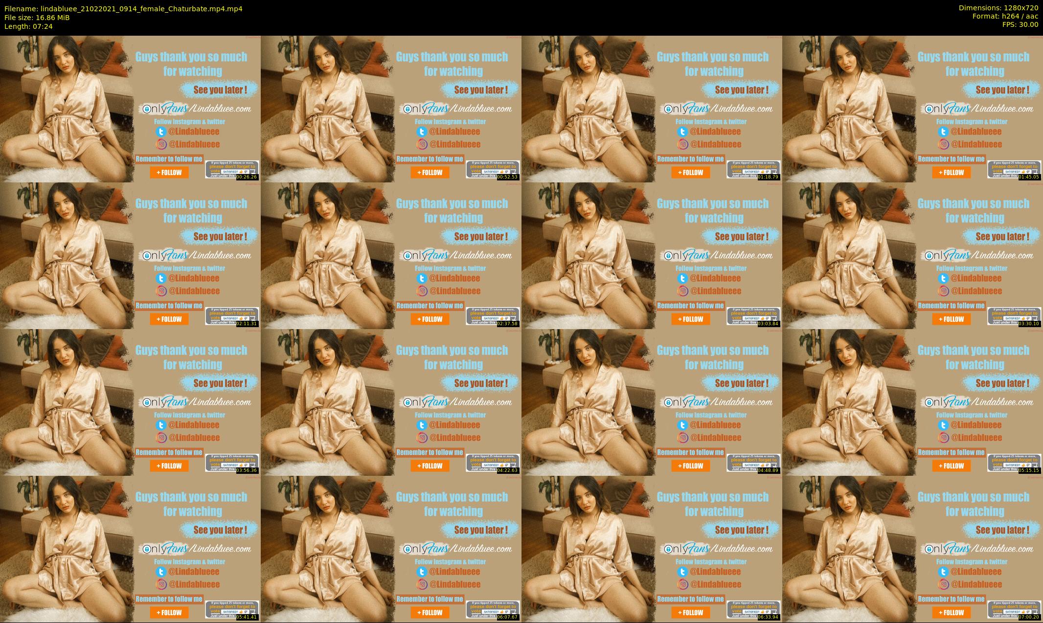 lindabluee — 8 minute Chaturbate female cam show recording, 720p, Feb 21, 2021