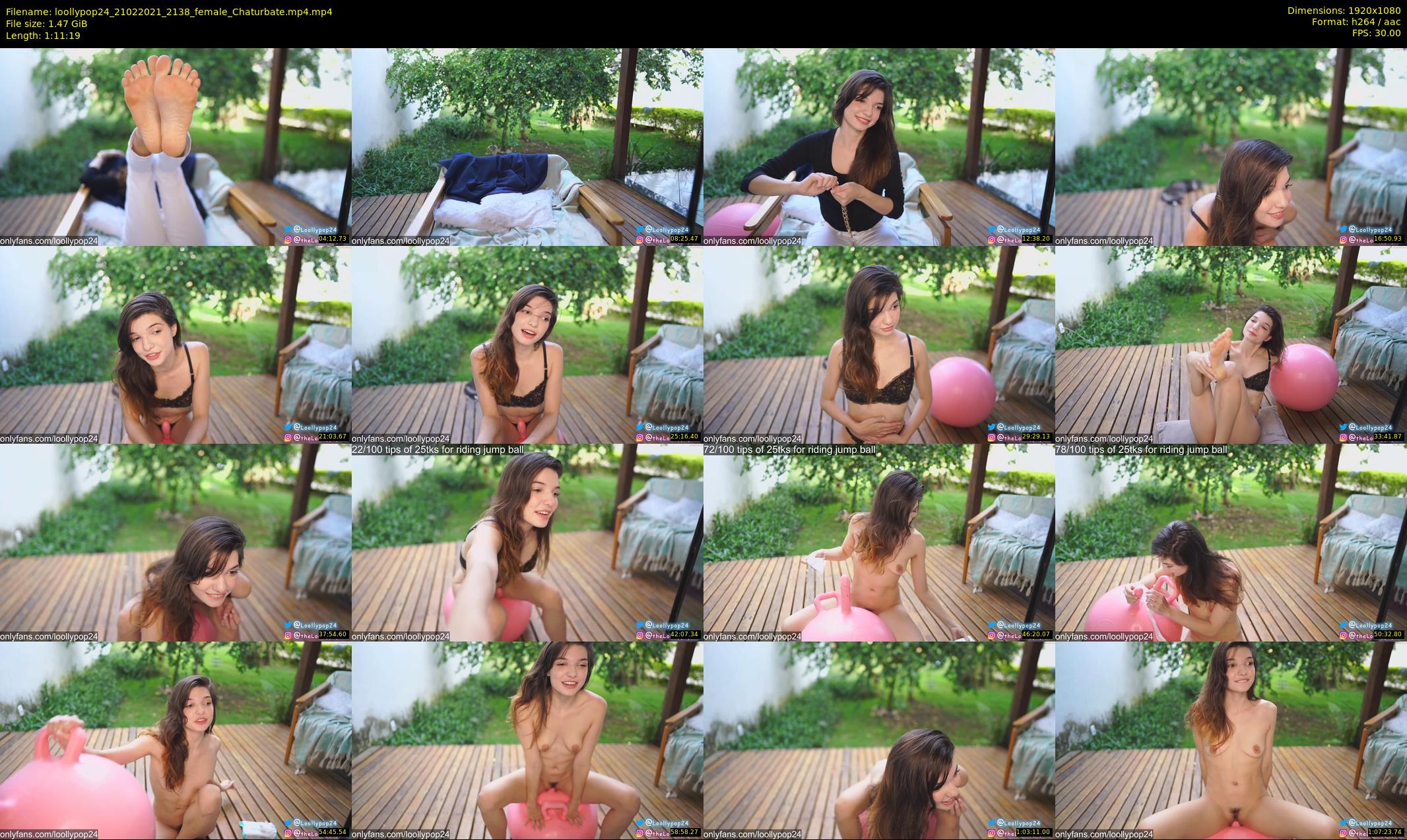 loollypop24 — 72 minute Chaturbate female cam show recording, 1080p, Feb 21, 2021