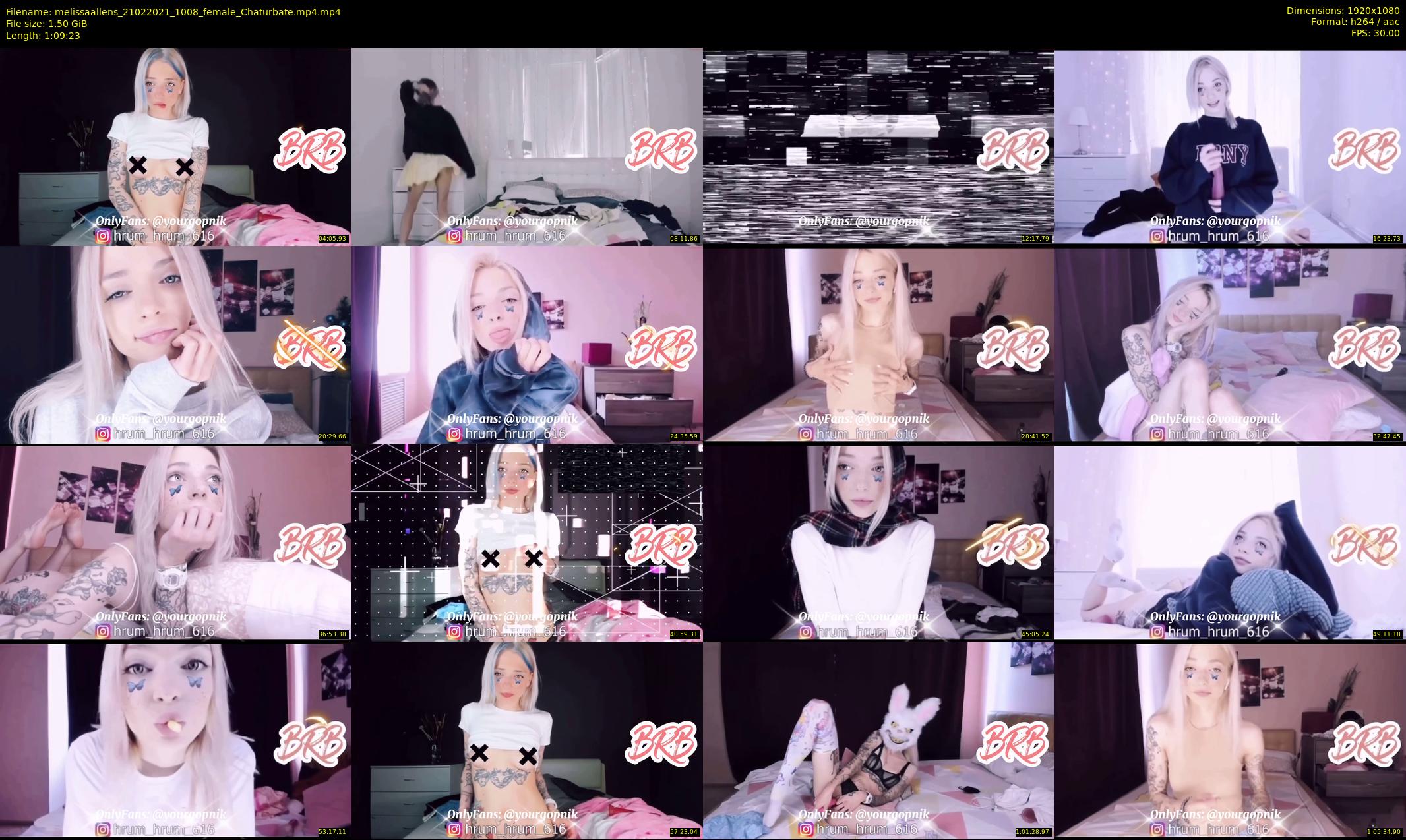 melissaallens — 70 minute Chaturbate female cam show recording, 1080p, Feb 21, 2021