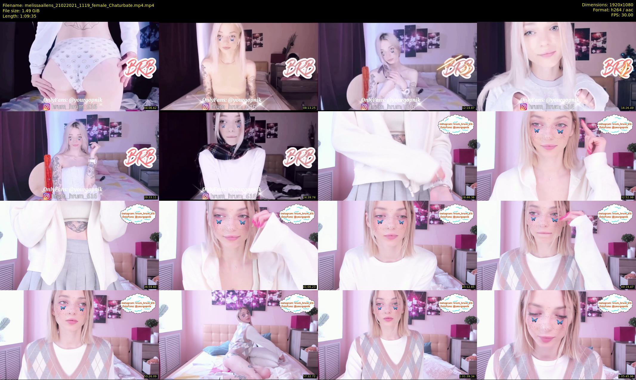 melissaallens — 70 minute Chaturbate female cam show recording, 1080p, Feb 21, 2021