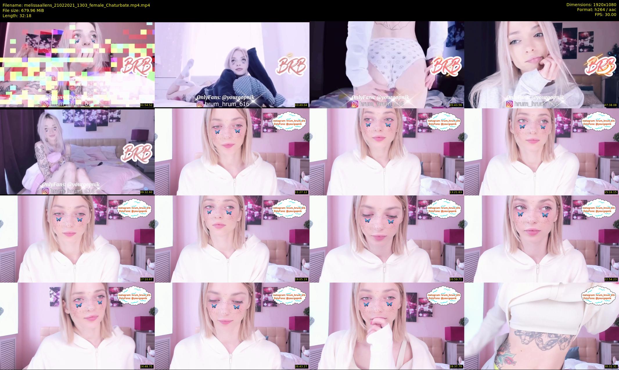 melissaallens — 33 minute Chaturbate female cam show recording, 1080p, Feb 21, 2021
