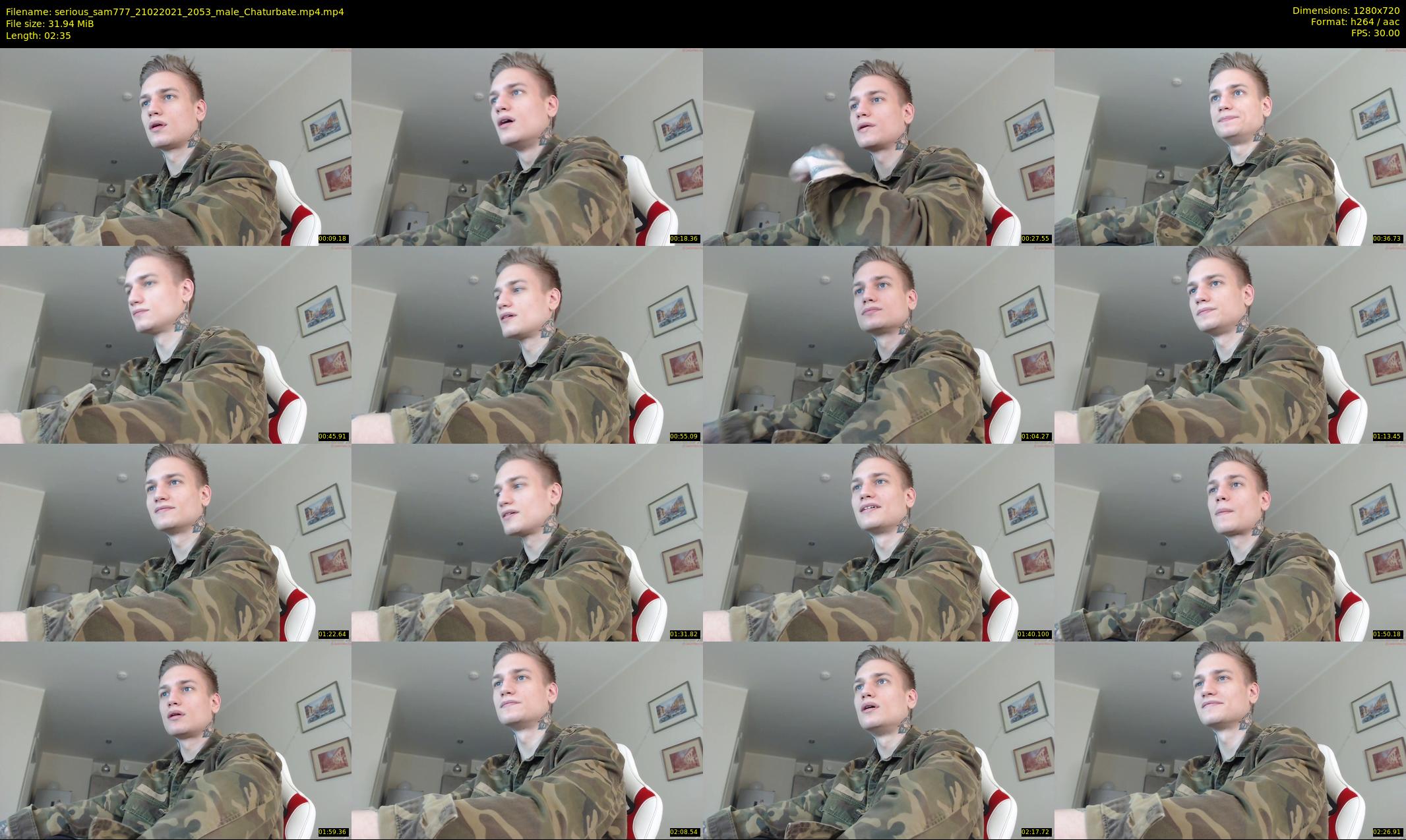 serious_sam777 — 3 minute Chaturbate male cam show recording, 720p, Feb 21, 2021