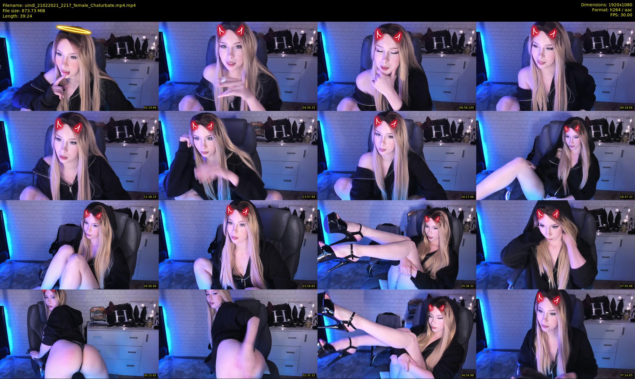 uindi — 40 minute Chaturbate female cam show recording, 1080p, Feb 21, 2021