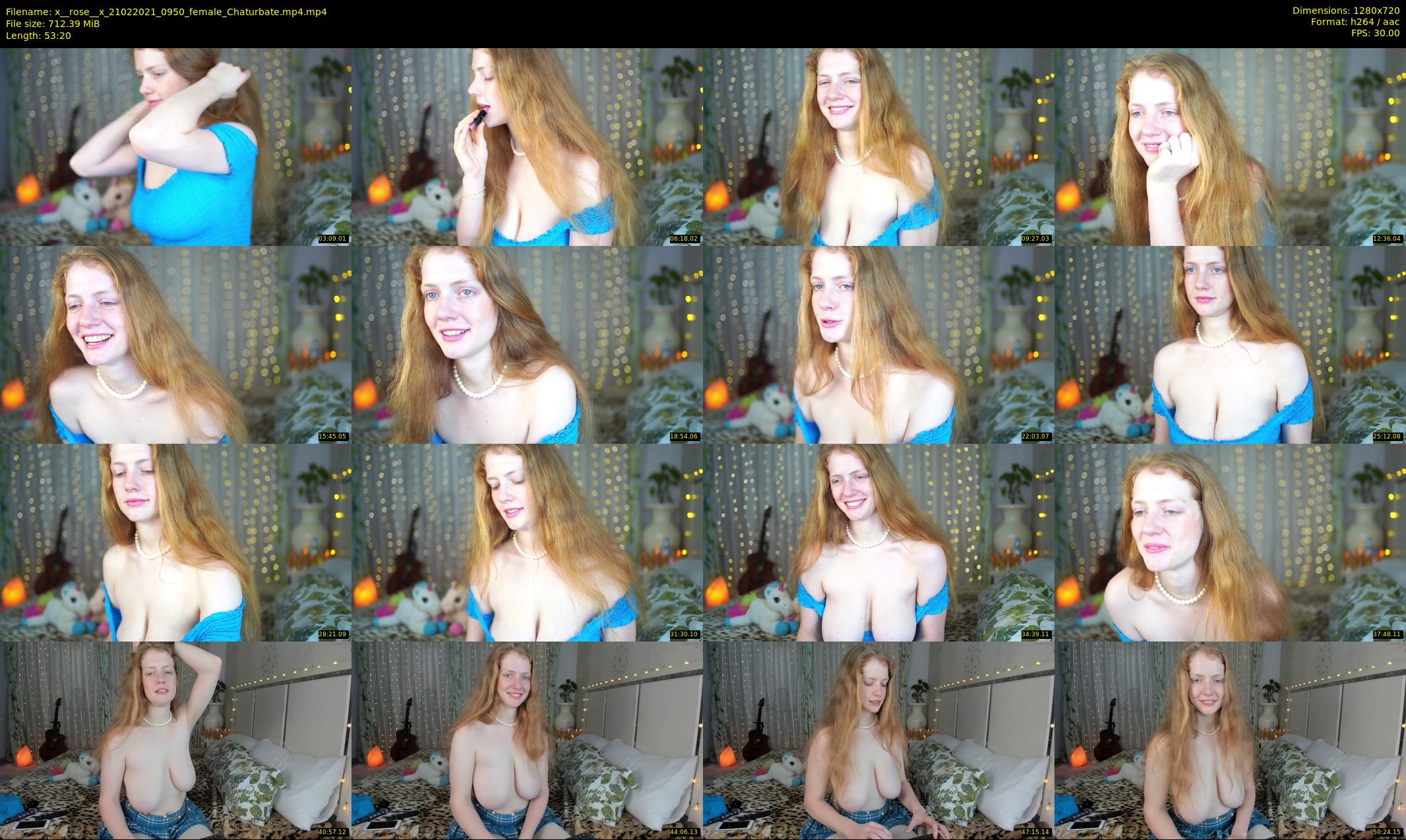 x__rose__x — 54 minute Chaturbate female cam show recording, 720p, Feb 21, 2021