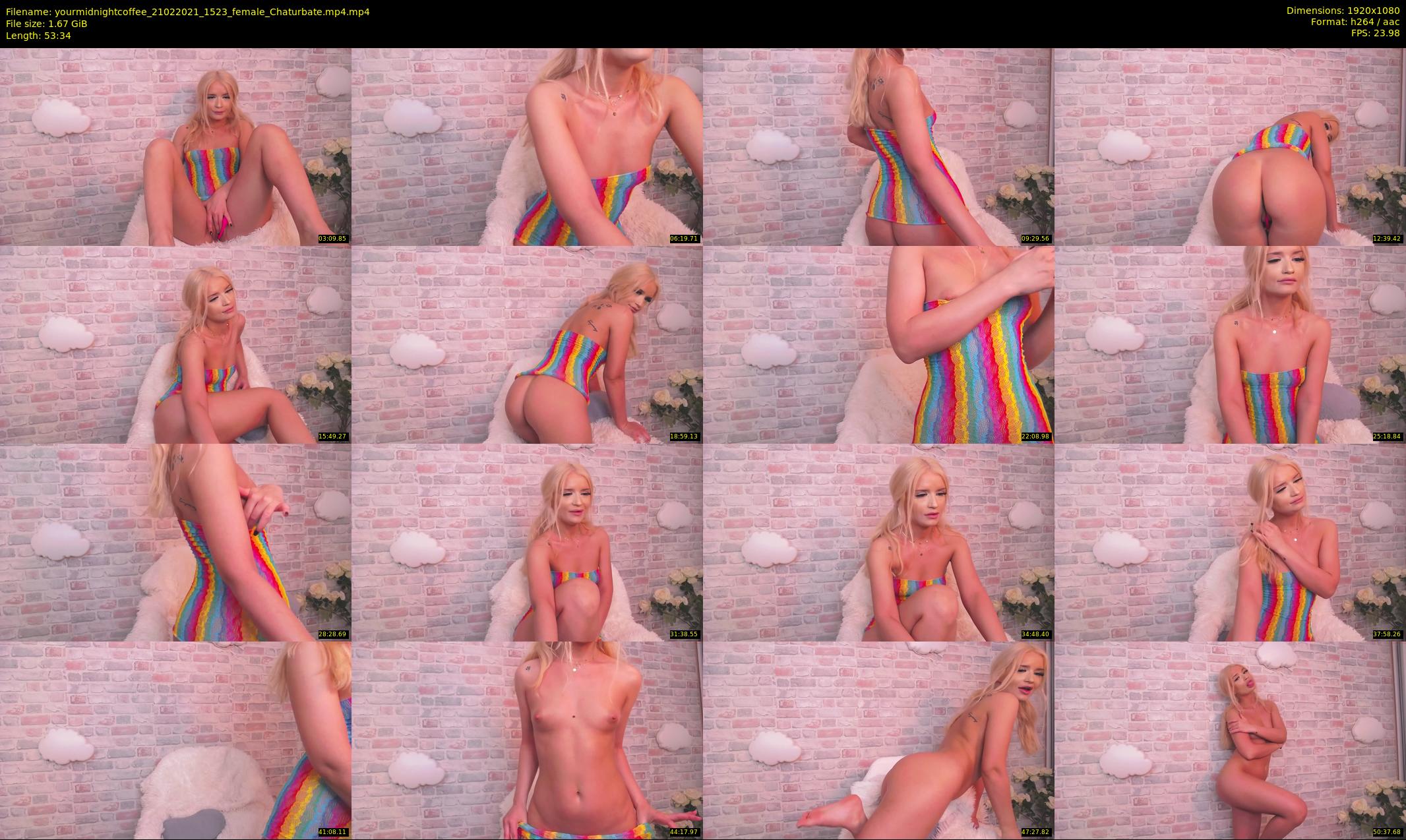 yourmidnightcoffee — 54 minute Chaturbate female cam show recording, 1080p, Feb 21, 2021