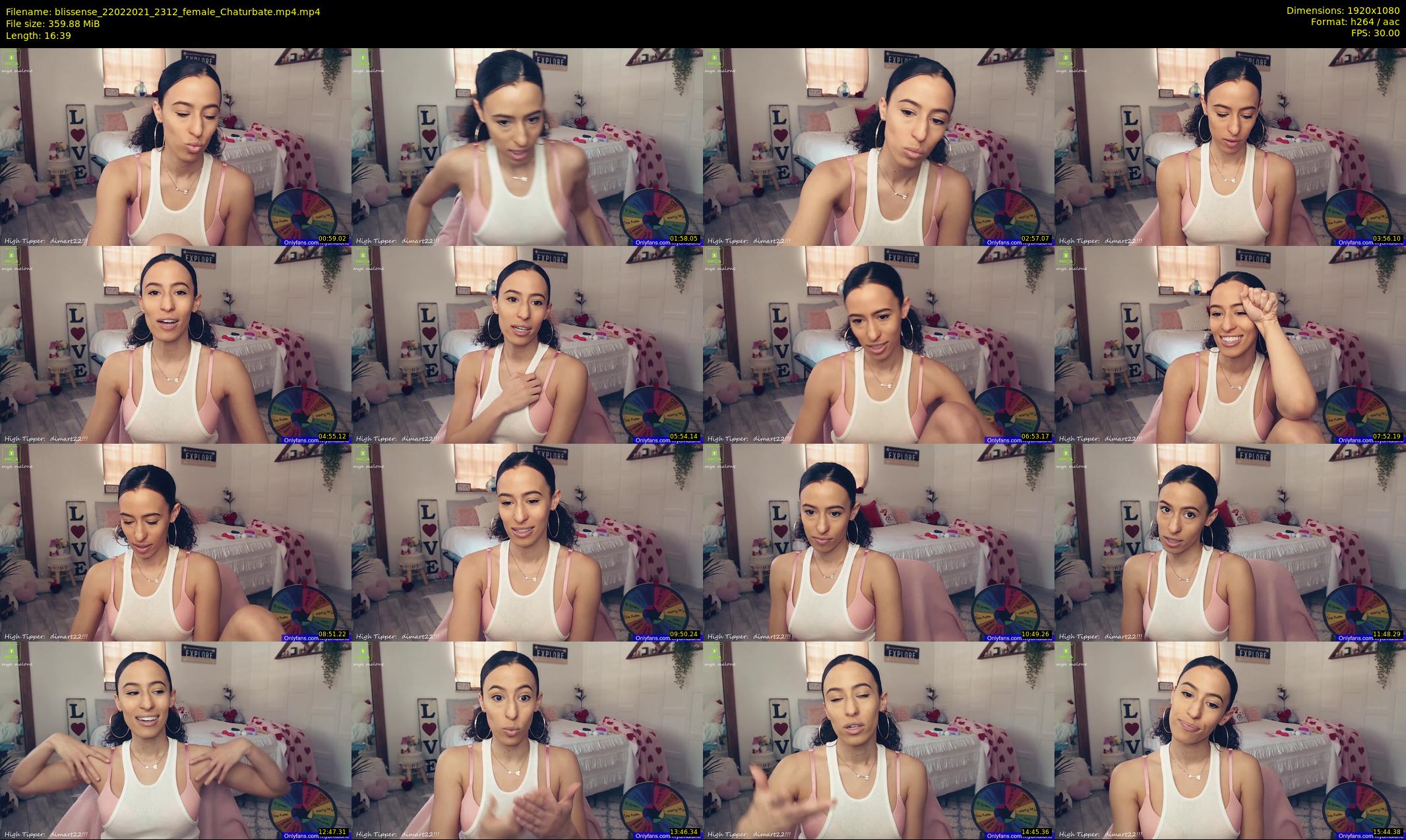 blissense — 17 minute Chaturbate female cam show recording, 1080p, Feb 22, 2021