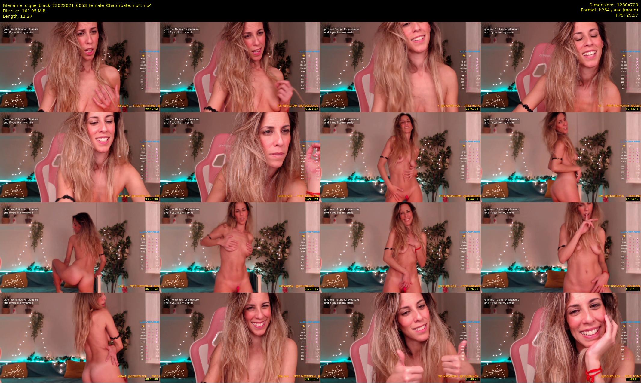 cique_black — 12 minute Chaturbate female cam show recording, 720p, Feb 23, 2021