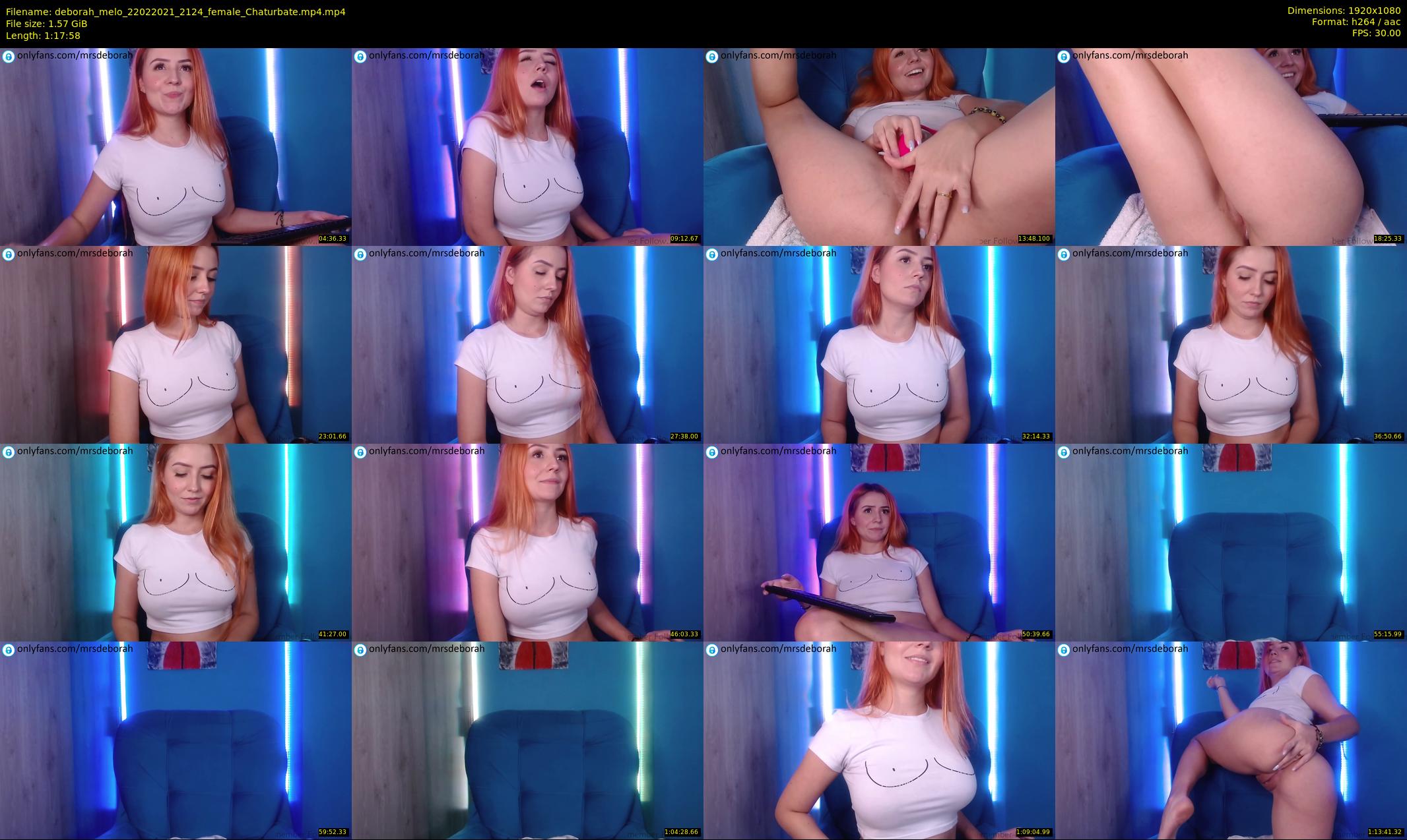 deborah_melo — 78 minute Chaturbate female cam show recording, 1080p, Feb 22, 2021