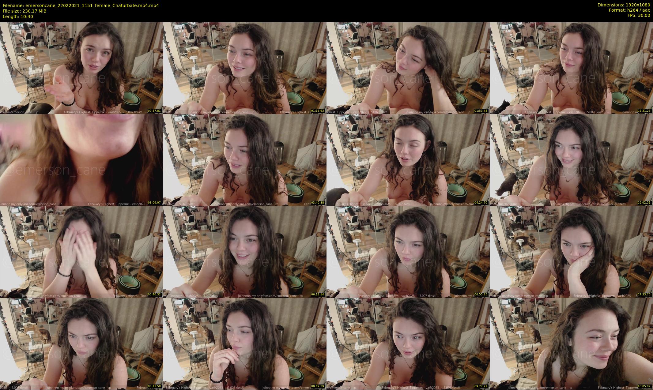 emersoncane — 11 minute Chaturbate female cam show recording, 1080p, Feb 22, 2021