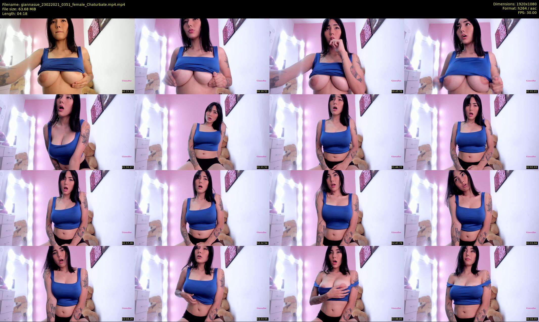 giannasue — 5 minute Chaturbate female cam show recording, 1080p, Feb 23, 2021
