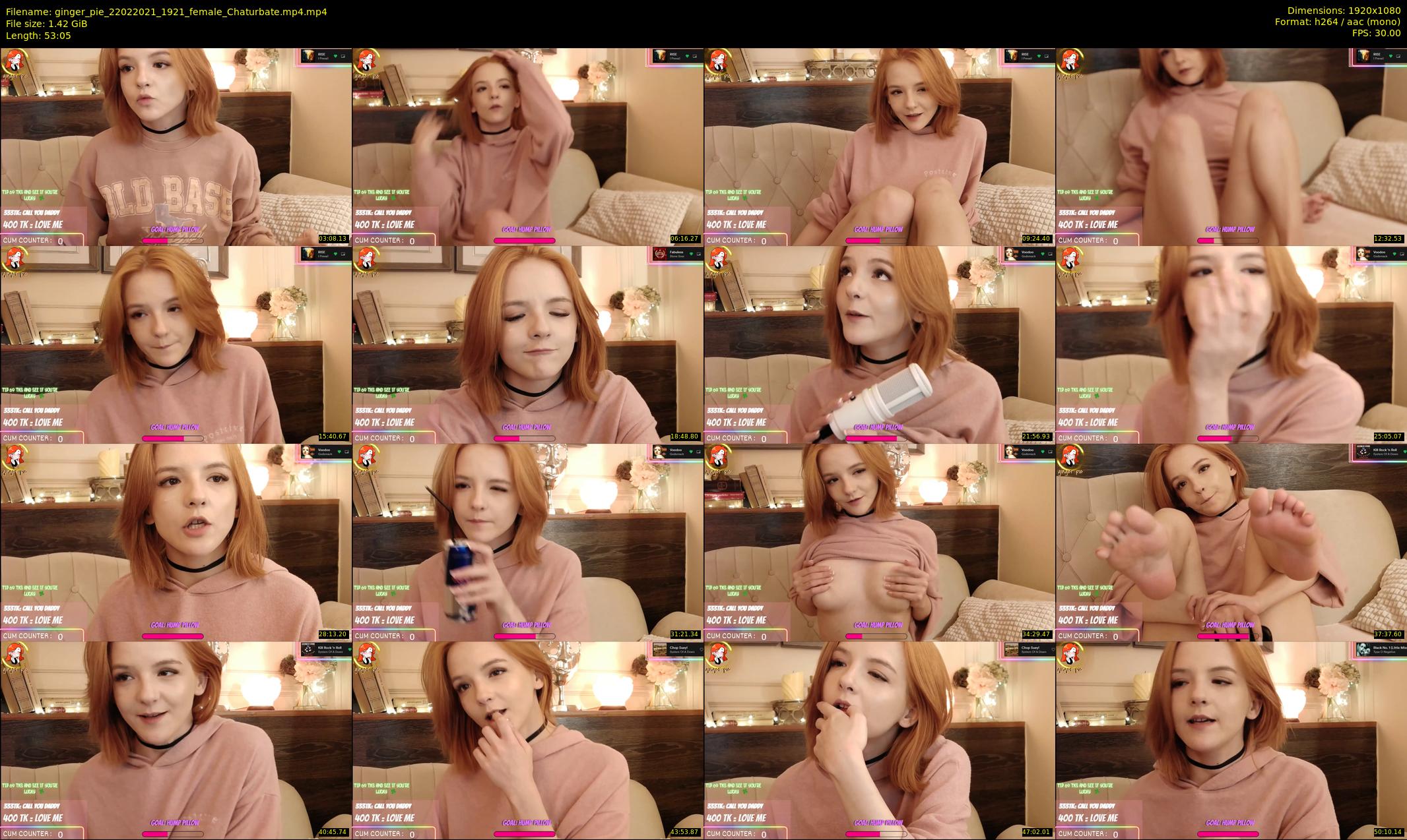 ginger_pie — 54 minute Chaturbate female cam show recording, 1080p, Feb 22, 2021