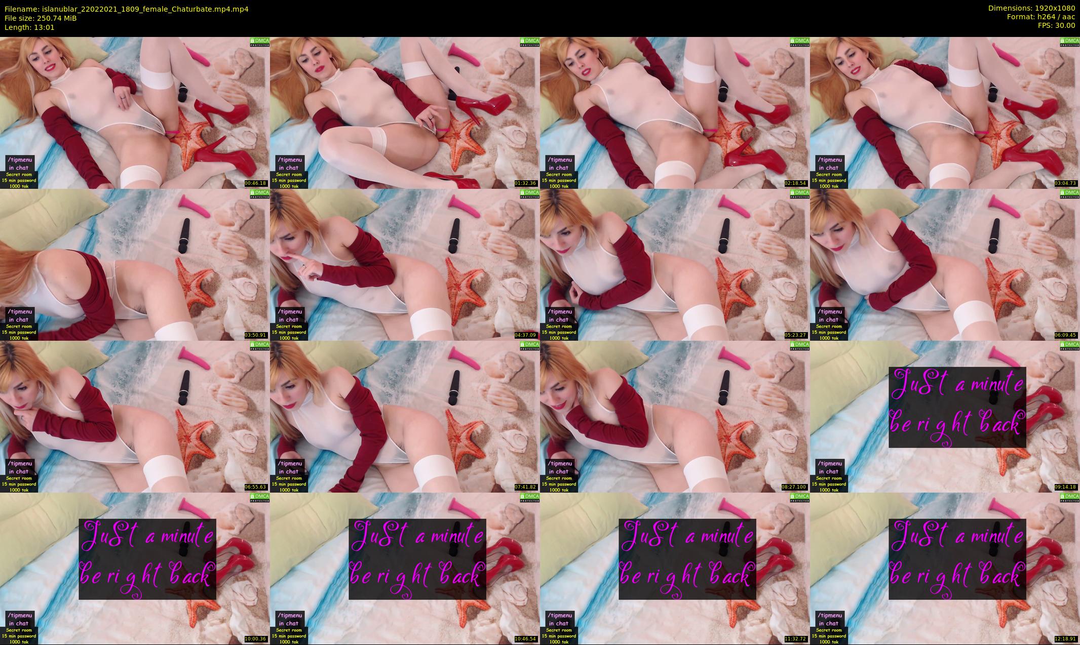 islanublar — 14 minute Chaturbate female cam show recording, 1080p, Feb 22, 2021