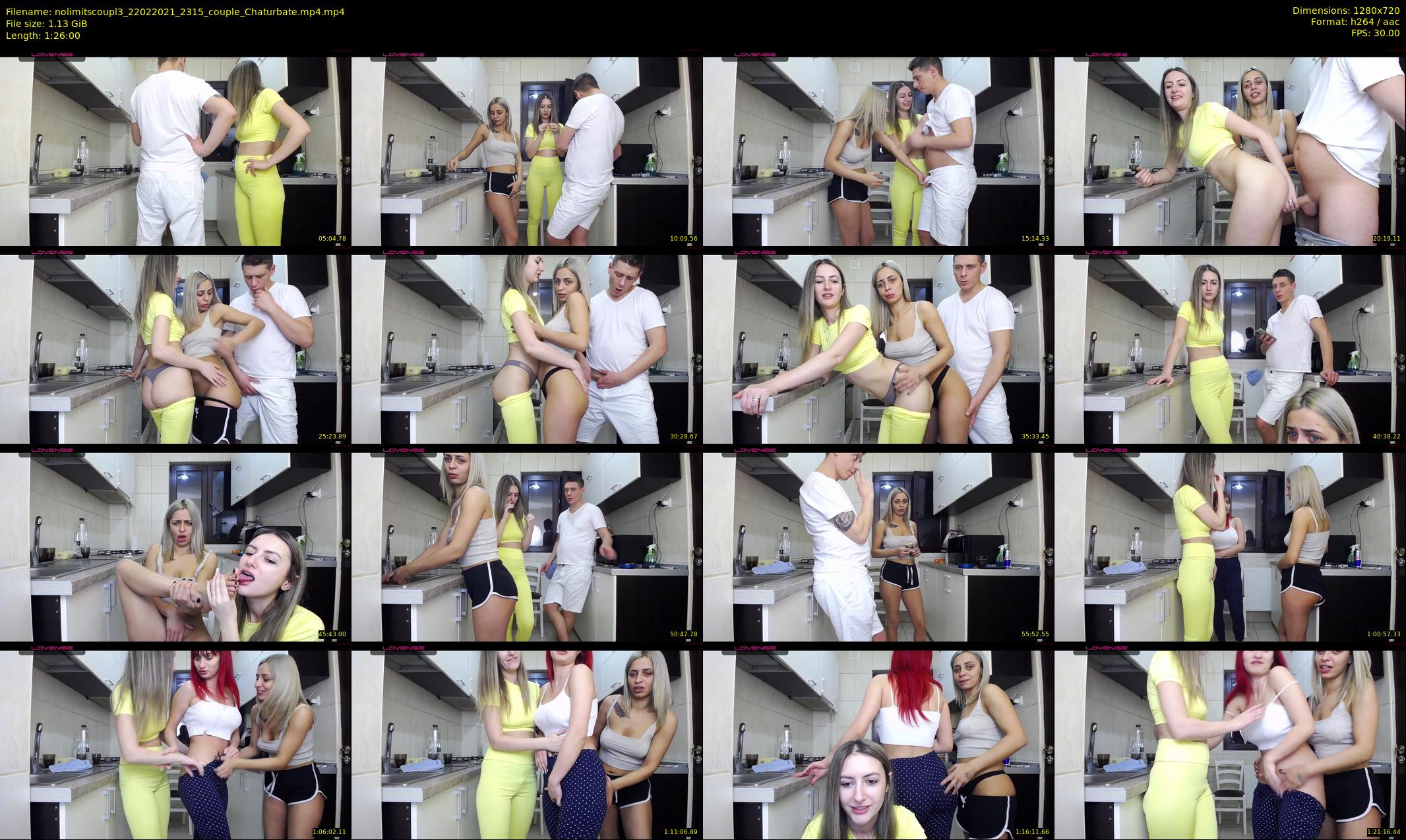 nolimitscoupl3 — 86 minute Chaturbate couple cam show recording, 720p, Feb 22, 2021