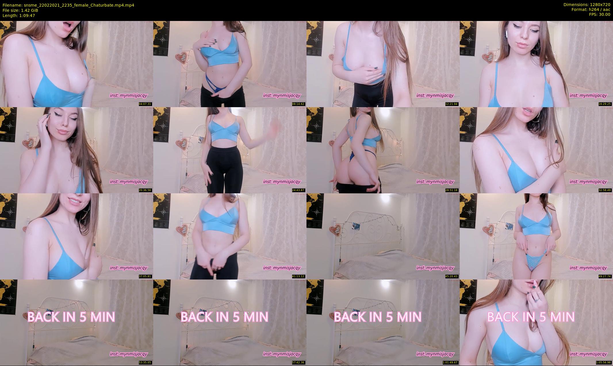 snsme — 70 minute Chaturbate female cam show recording, 720p, Feb 22, 2021