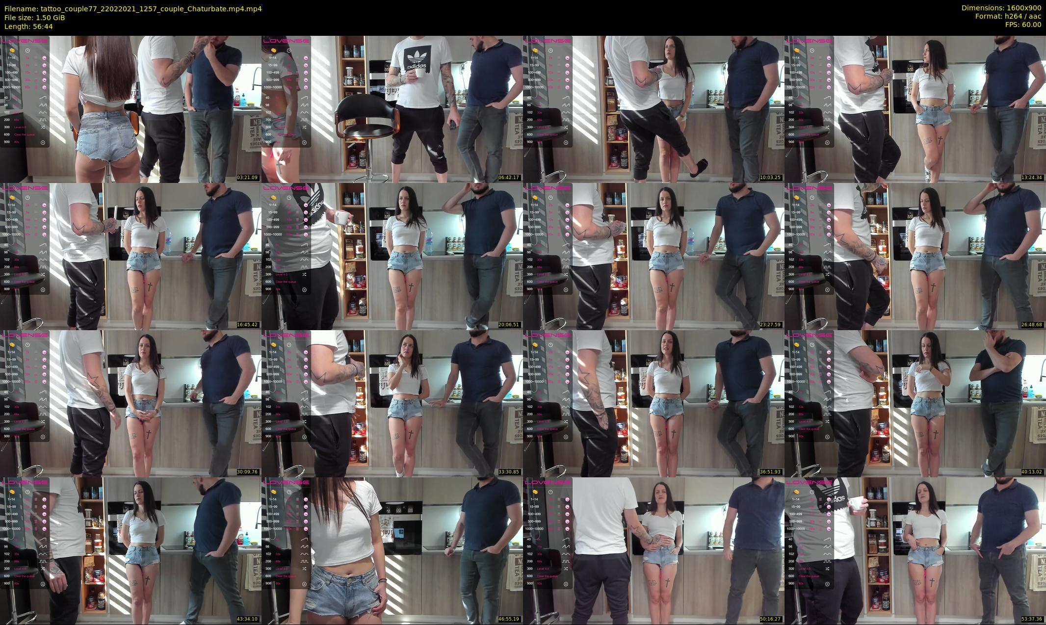 tattoo_couple77 — 57 minute Chaturbate couple cam show recording, 720p, Feb 22, 2021