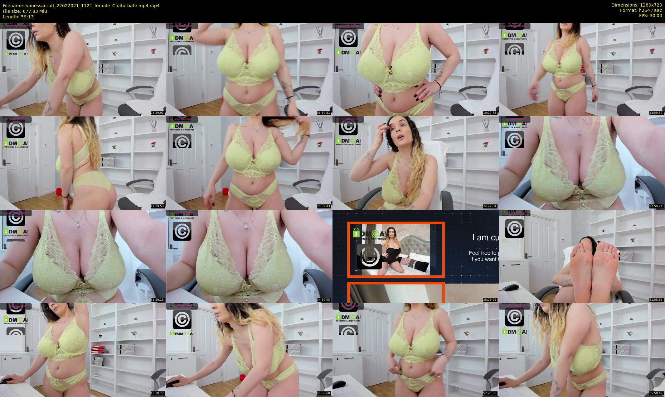 vanessacroft — 60 minute Chaturbate female cam show recording, 720p, Feb 22, 2021