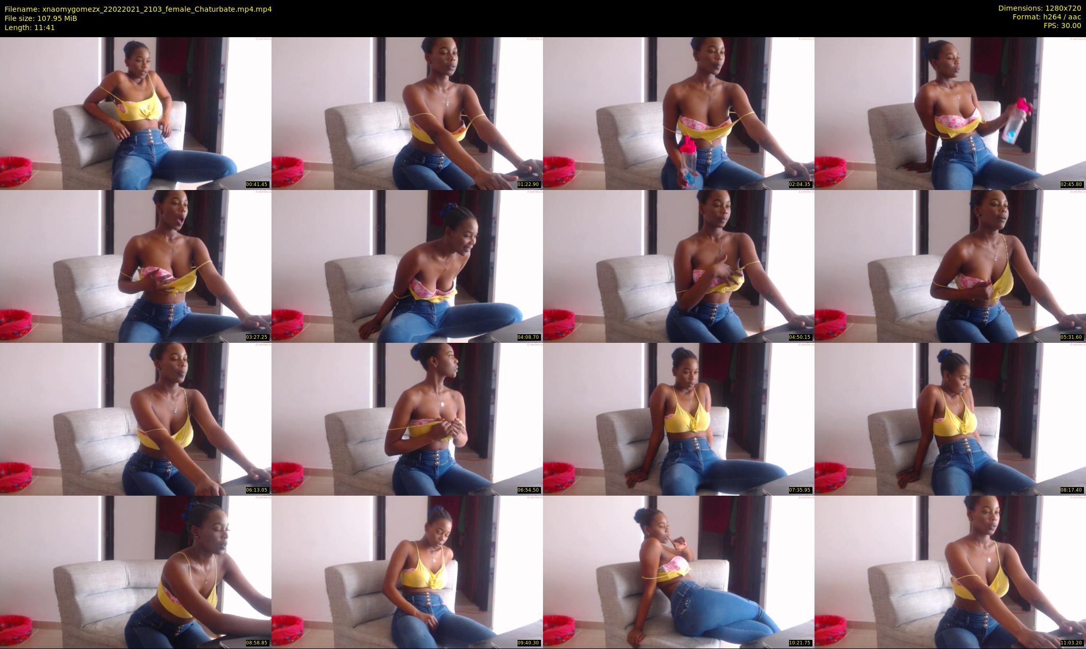 xnaomygomezx — 12 minute Chaturbate female cam show recording, 720p, Feb 22, 2021