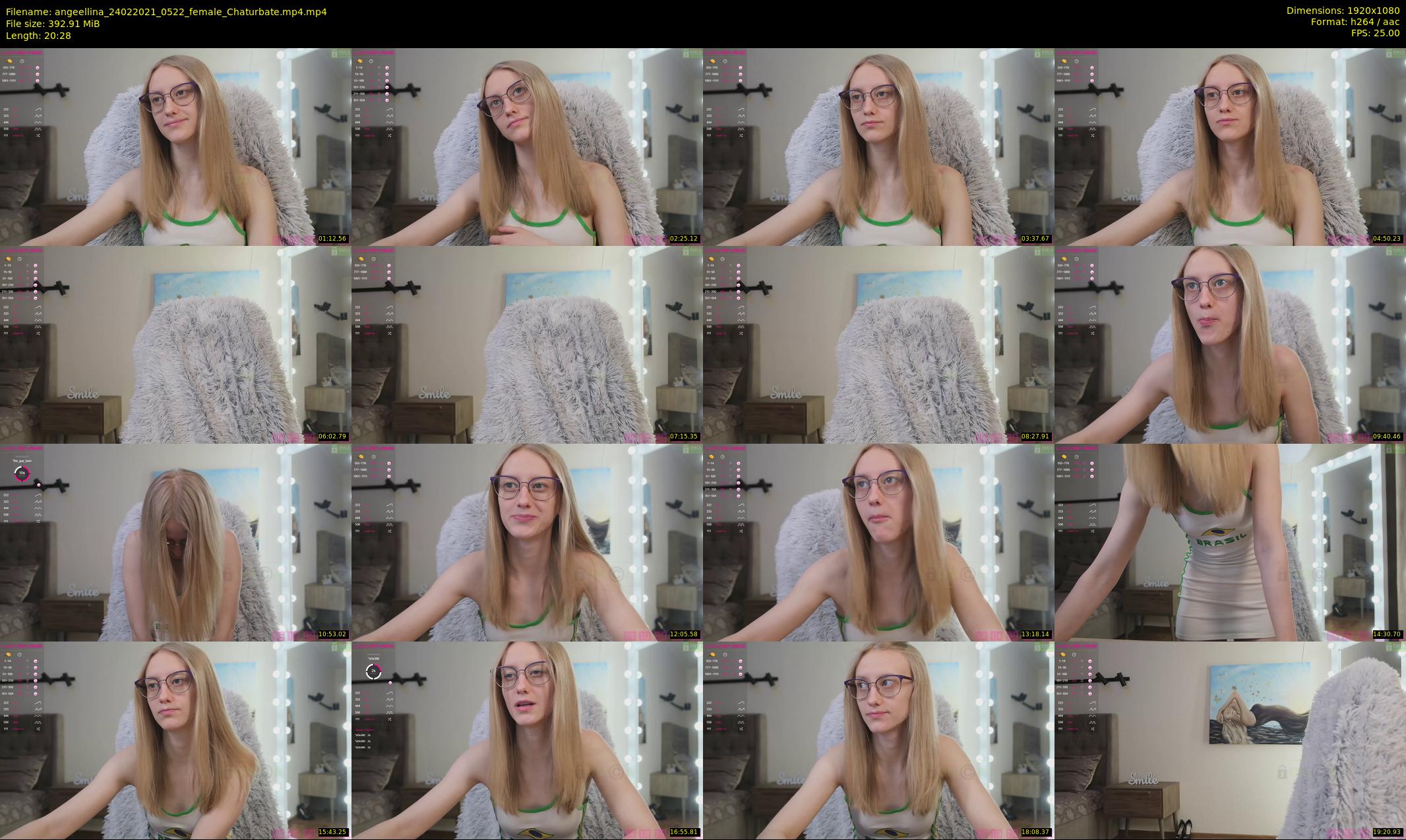 angeellina — 21 minute Chaturbate female cam show recording, 1080p, Feb 24, 2021