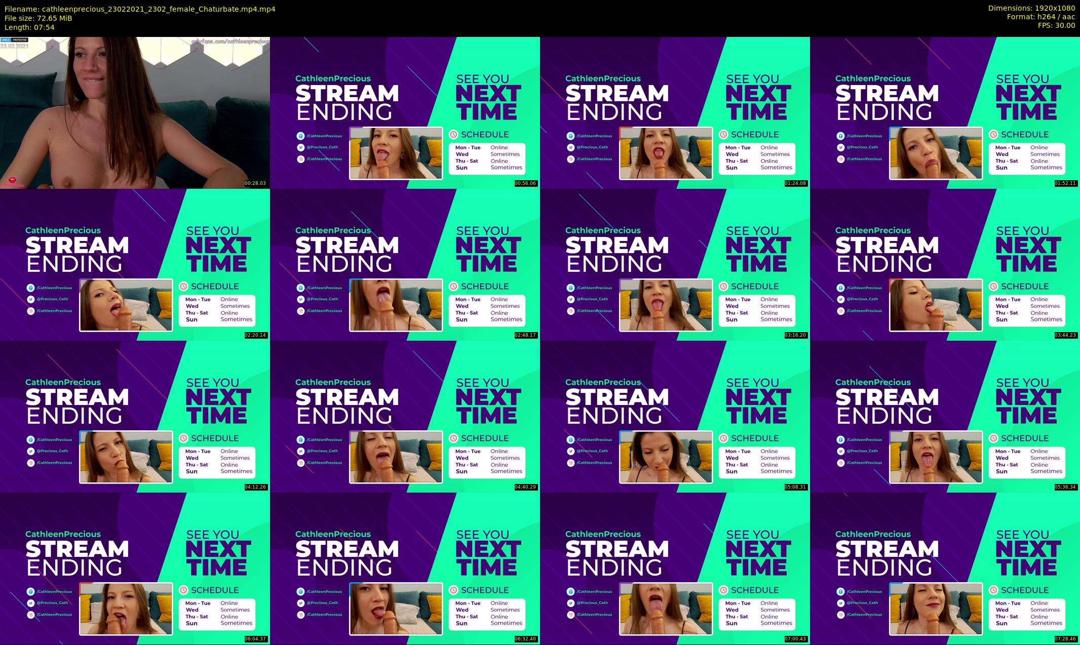 cathleenprecious — 8 minute Chaturbate female cam show recording, 1080p, Feb 23, 2021