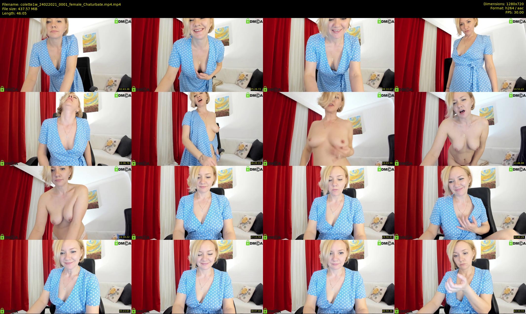 colette1w — 47 minute Chaturbate female cam show recording, 720p, Feb 24, 2021