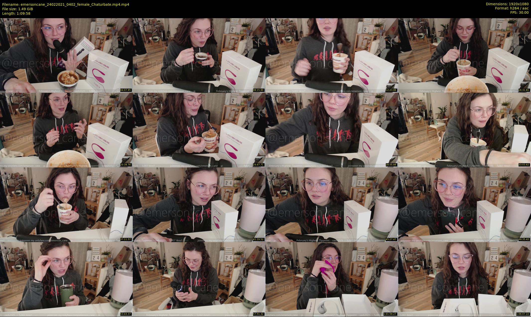 emersoncane — 70 minute Chaturbate female cam show recording, 1080p, Feb 24, 2021