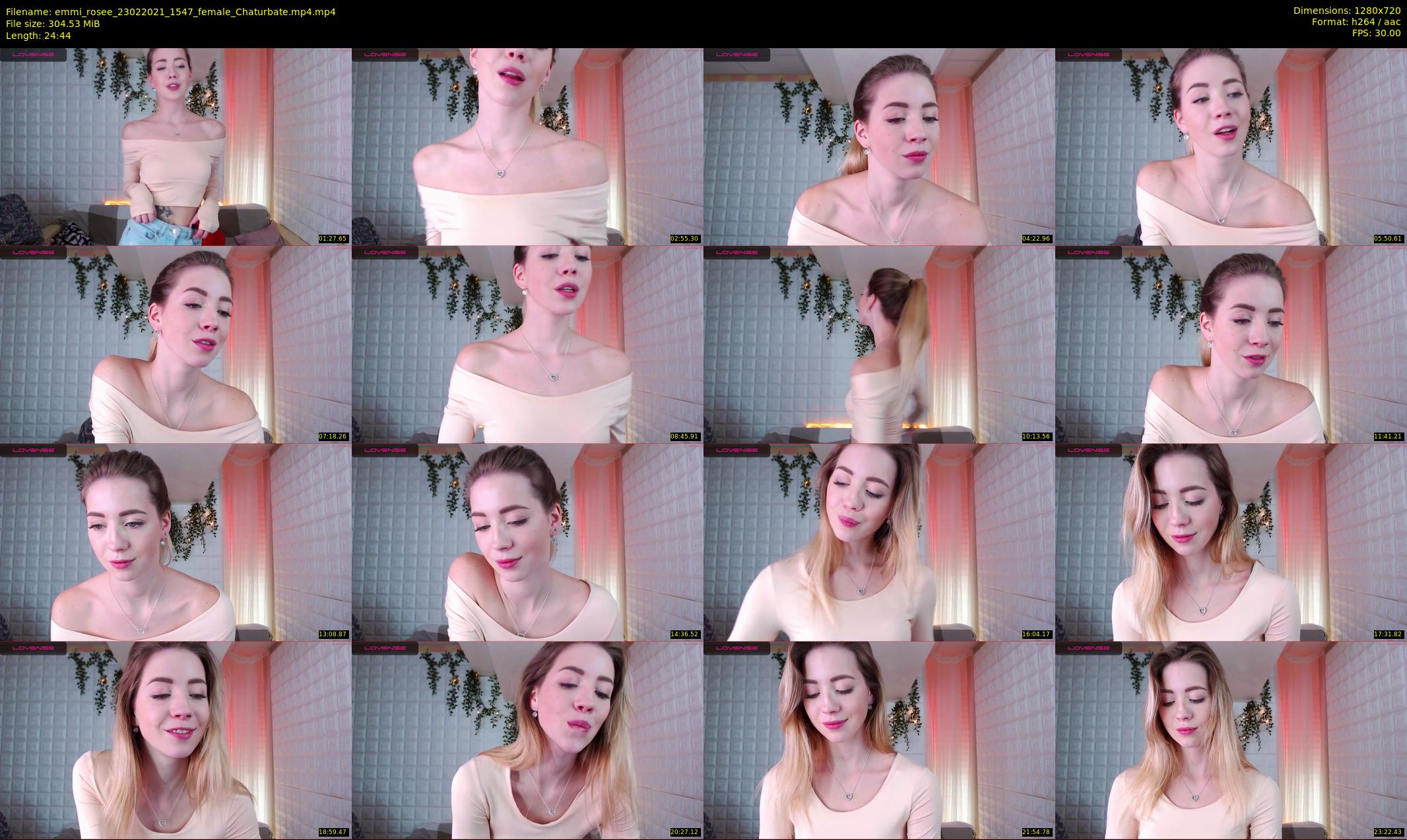 emmi_rosee — 25 minute Chaturbate female cam show recording, 720p, Feb 23, 2021