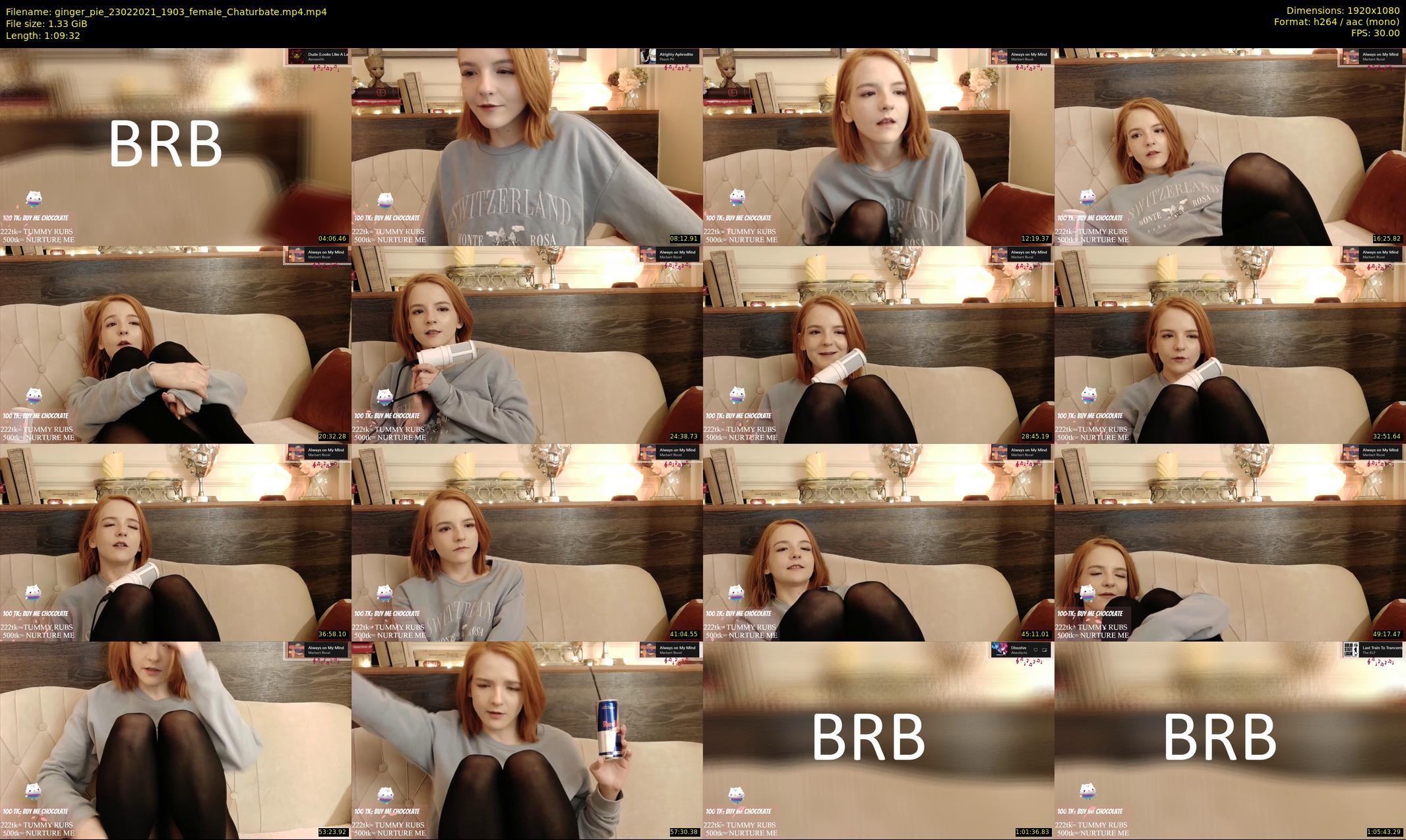 ginger_pie — 70 minute Chaturbate female cam show recording, 1080p, Feb 23, 2021