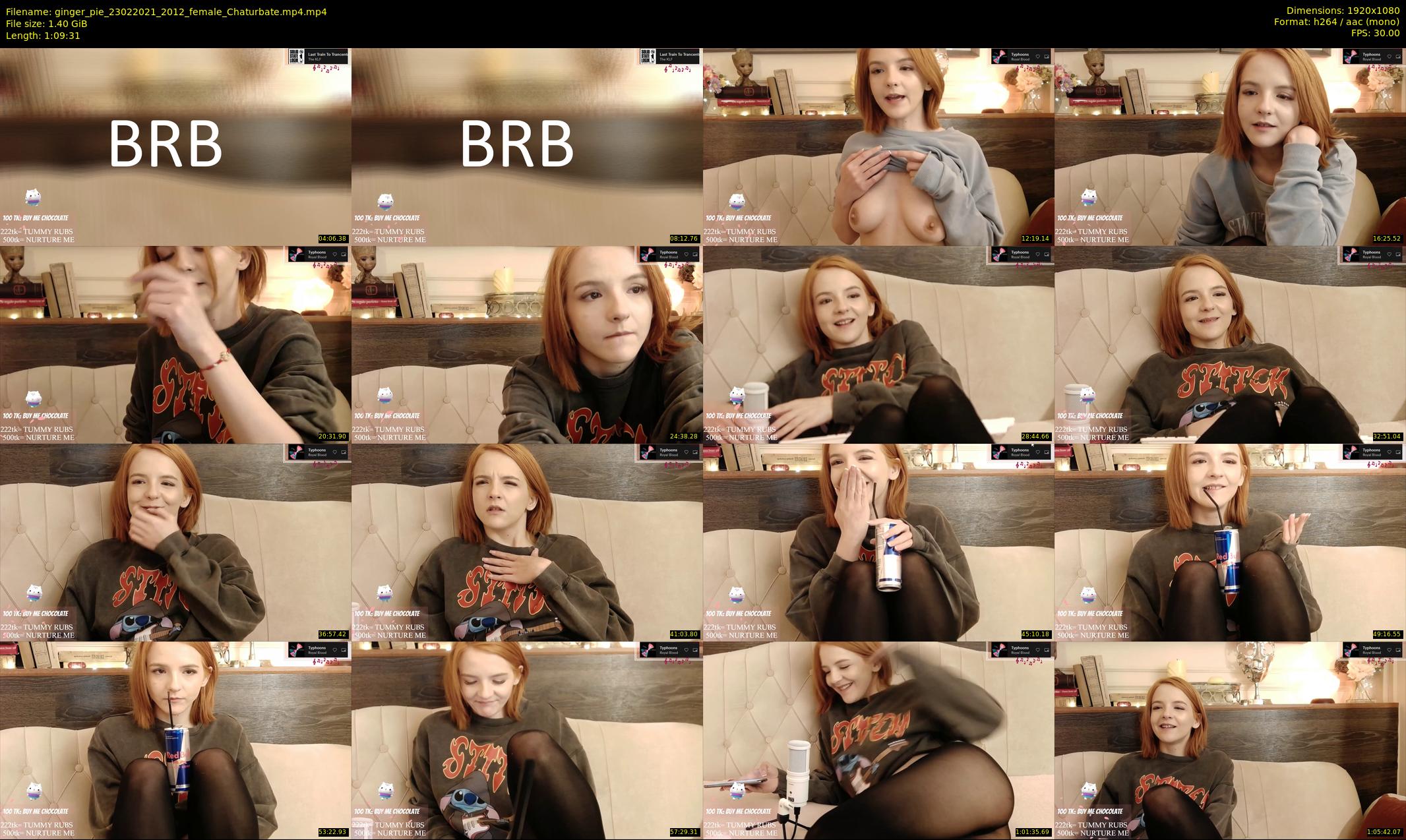 ginger_pie — 70 minute Chaturbate female cam show recording, 1080p, Feb 23, 2021