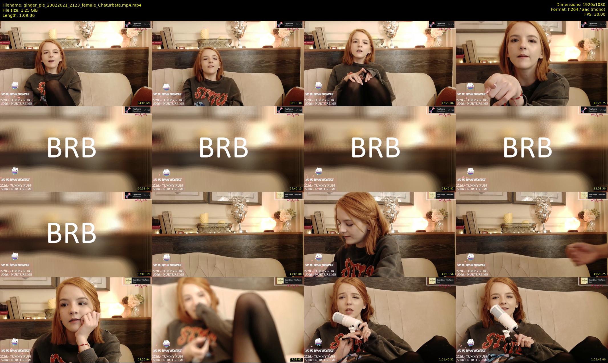 ginger_pie — 70 minute Chaturbate female cam show recording, 1080p, Feb 23, 2021