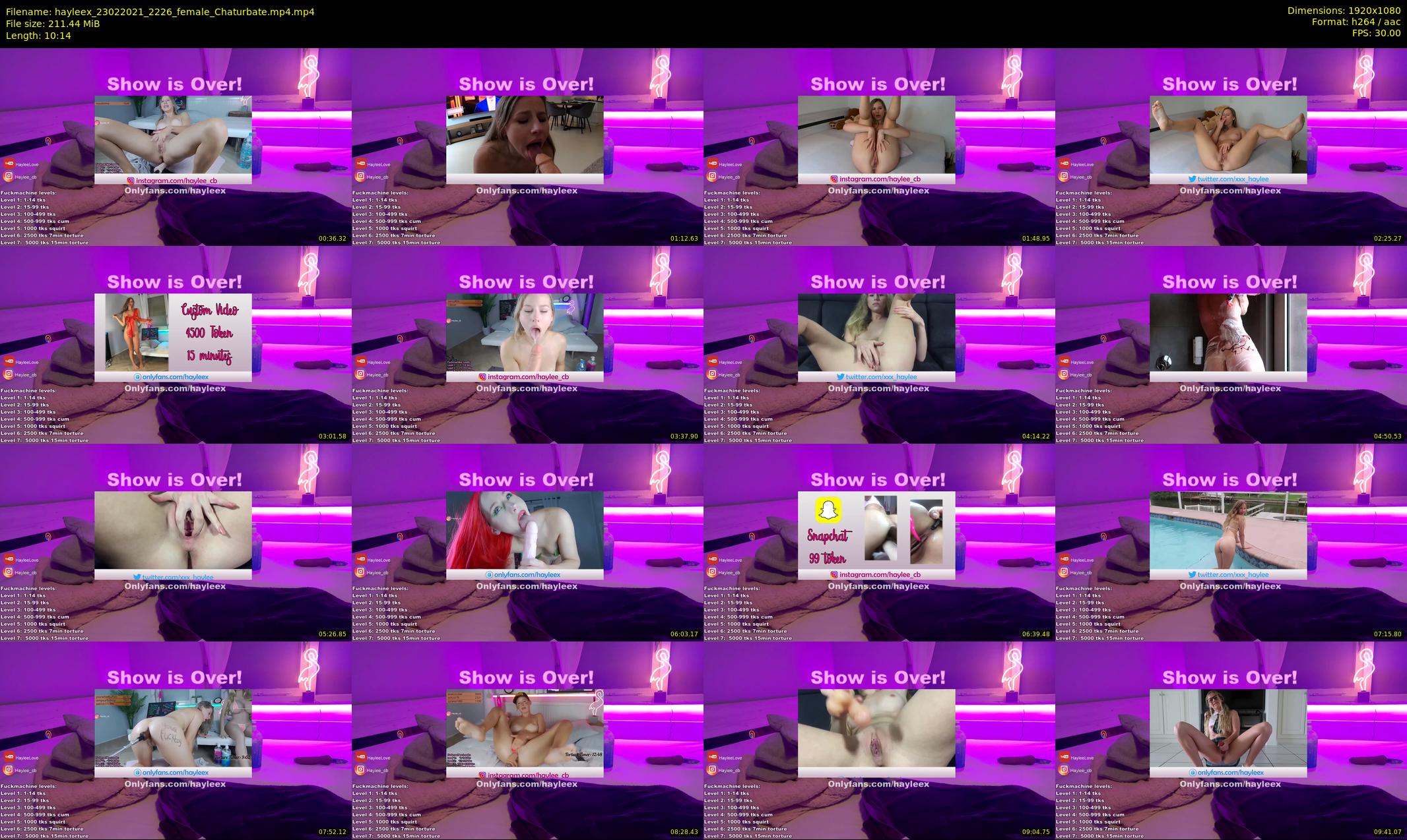 hayleex — 11 minute Chaturbate female cam show recording, 1080p, Feb 23, 2021