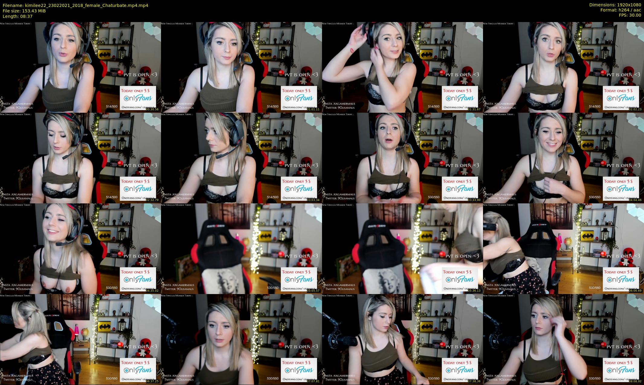 kimilee22 — 9 minute Chaturbate female cam show recording, 1080p, Feb 23, 2021
