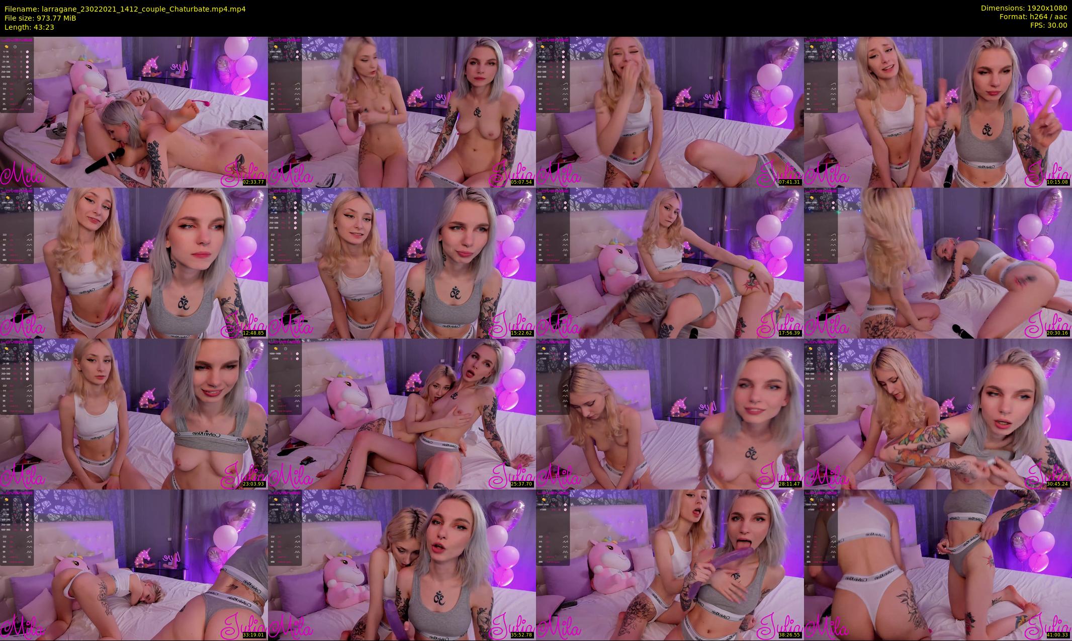 larragane — 44 minute Chaturbate couple cam show recording, 1080p, Feb 23, 2021