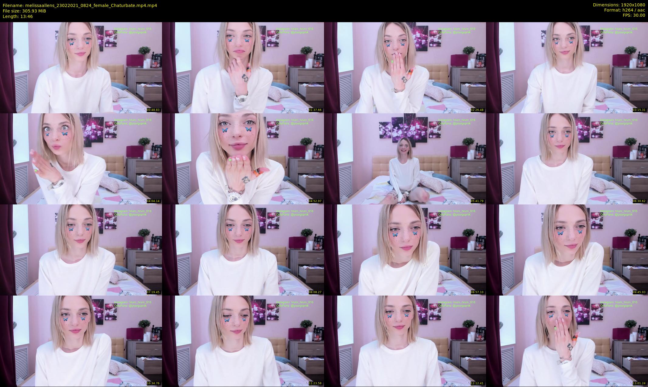 melissaallens — 14 minute Chaturbate female cam show recording, 1080p, Feb 23, 2021