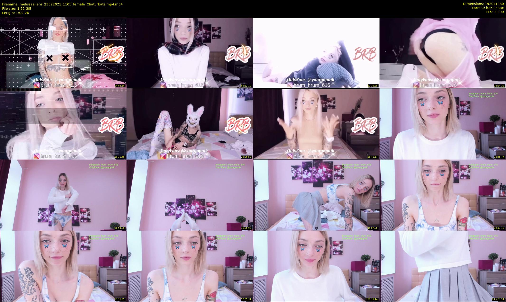 melissaallens — 70 minute Chaturbate female cam show recording, 1080p, Feb 23, 2021