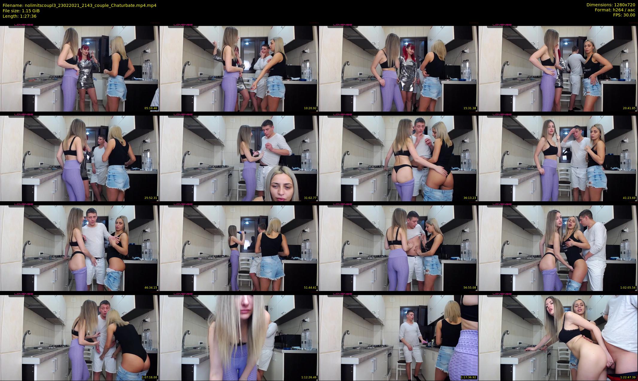 nolimitscoupl3 — 88 minute Chaturbate couple cam show recording, 720p, Feb 23, 2021