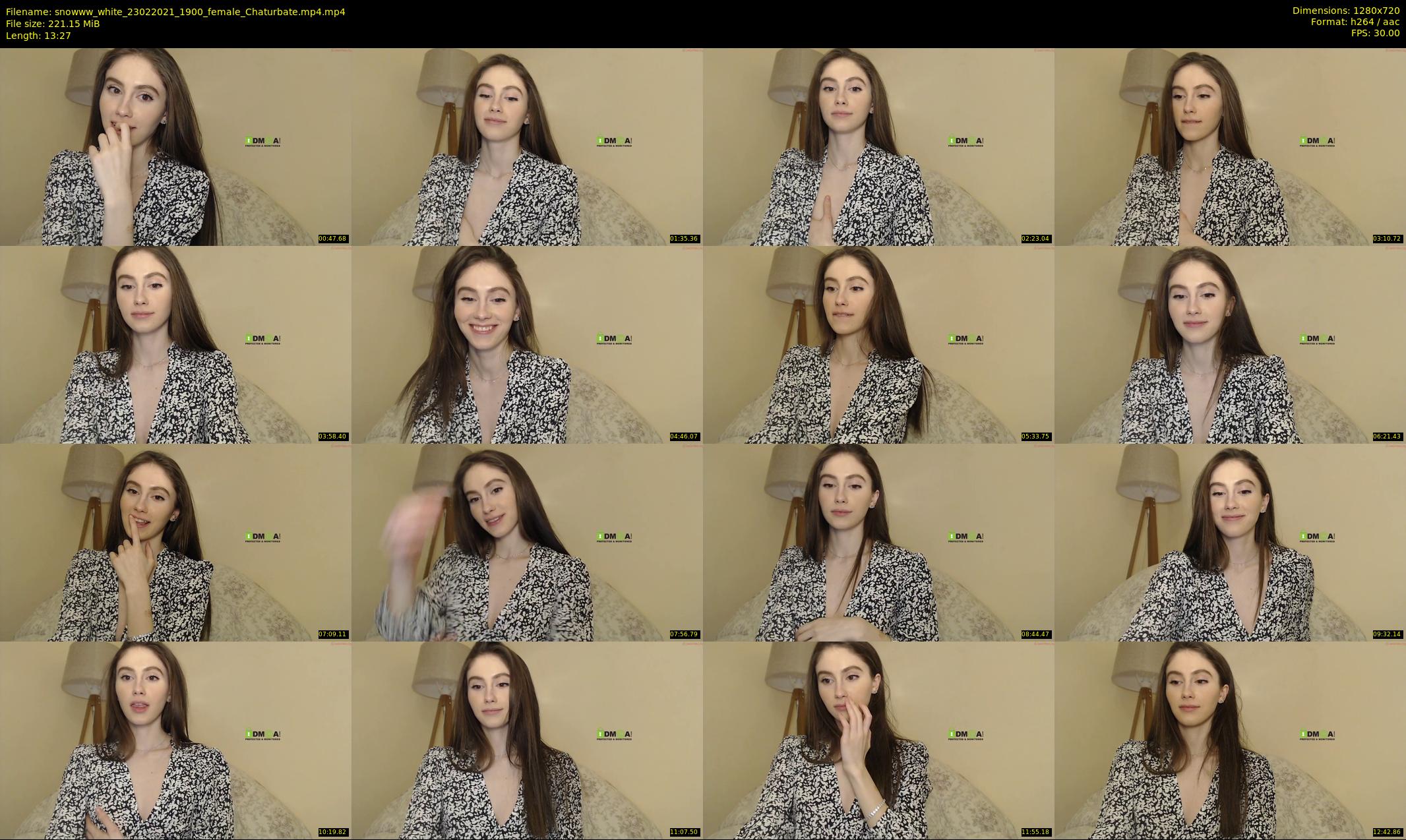 snowww_white — 14 minute Chaturbate female cam show recording, 720p, Feb 23, 2021